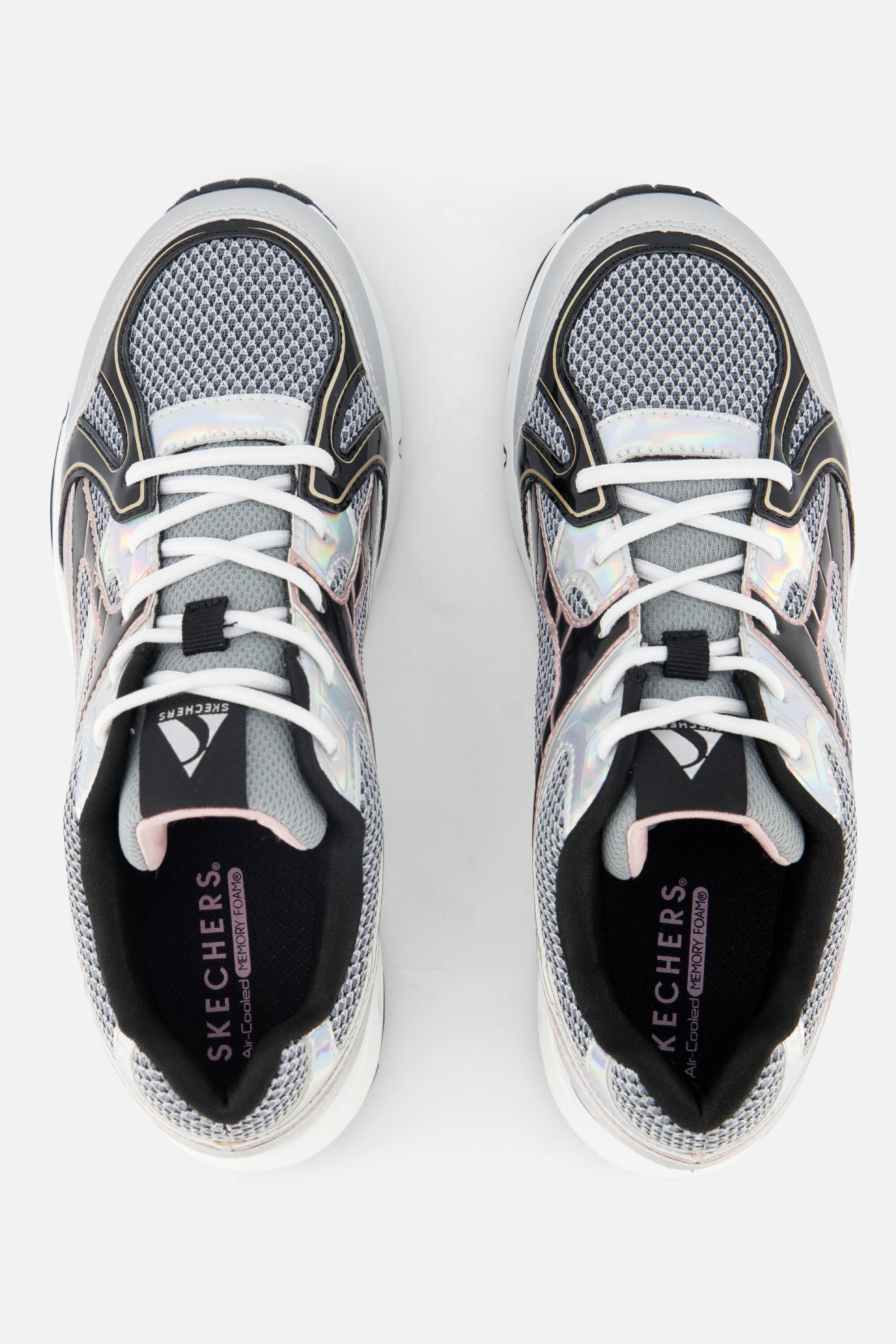 Skechers Uno Gen1 Sneakers zilver Synthetisch afbeelding 2