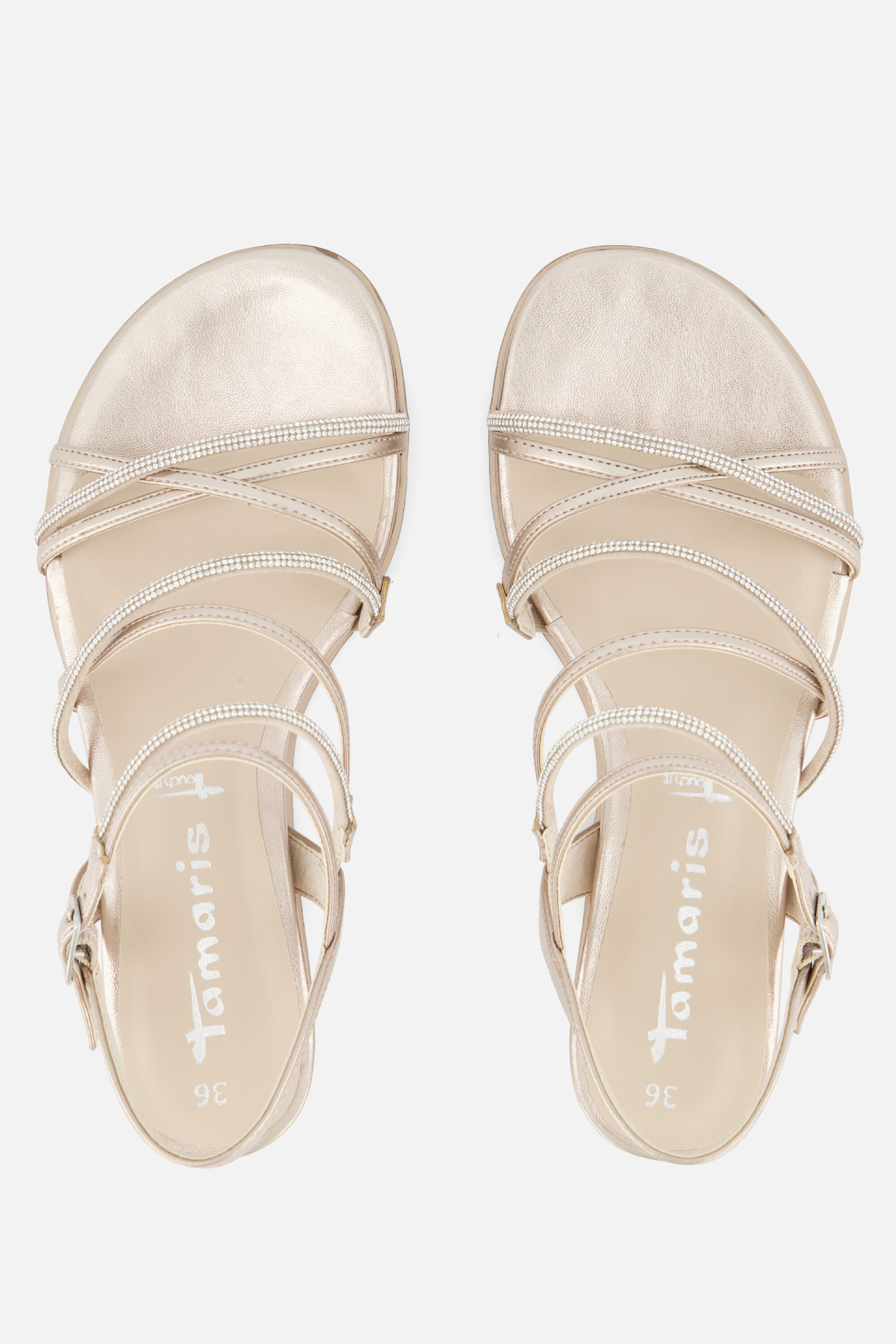 Tamaris Sandalen goud Textiel afbeelding 2