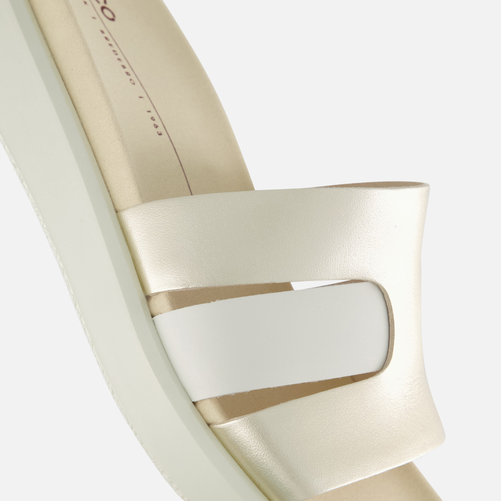 Ecco Flowt Slippers wit Leer afbeelding 3