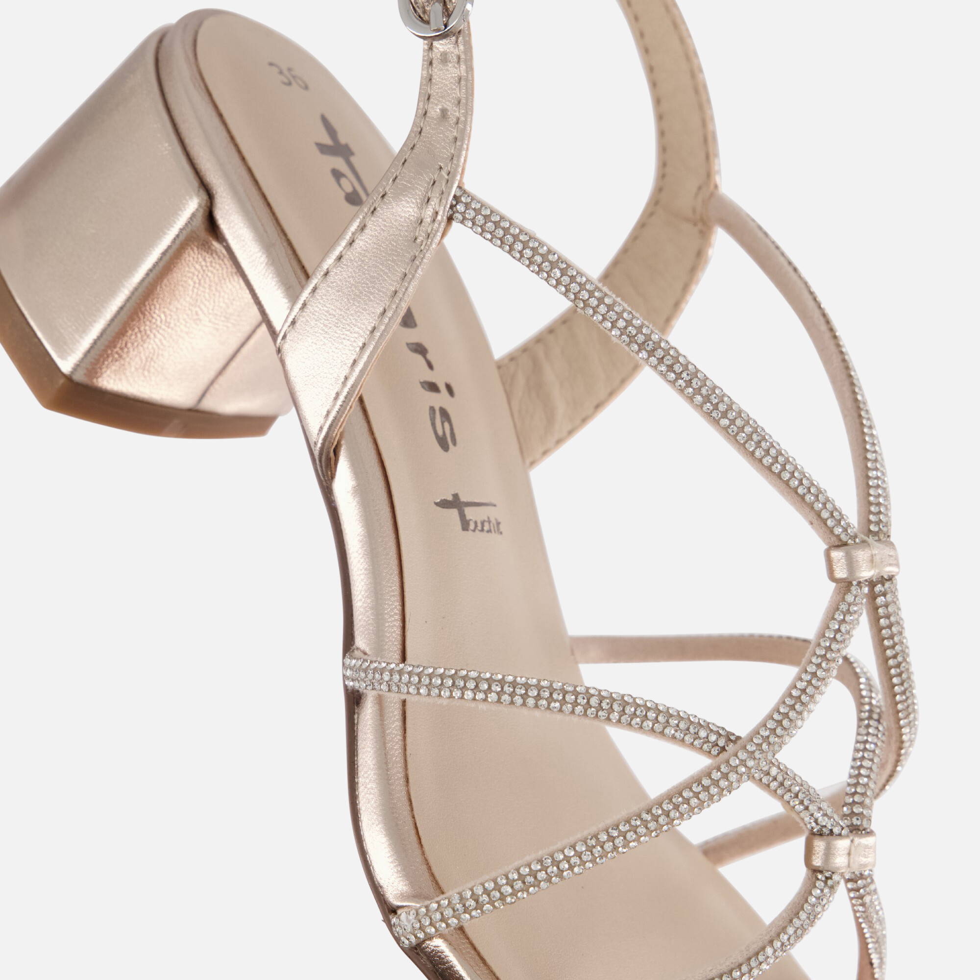 Tamaris Sandalen met hak goud Synthetisch afbeelding 4