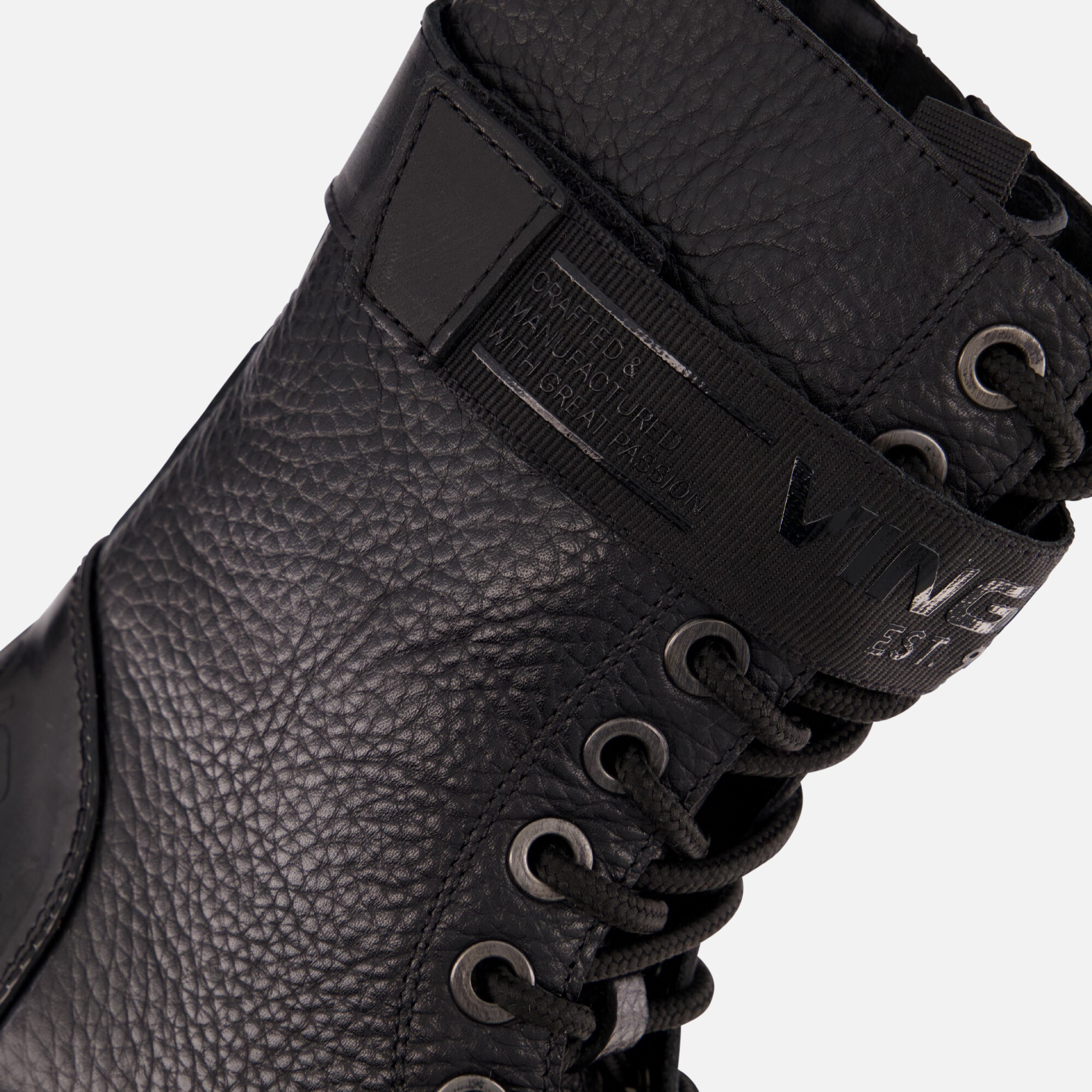 Vingino Evi Xhi Veterboots zwart Leer afbeelding 4