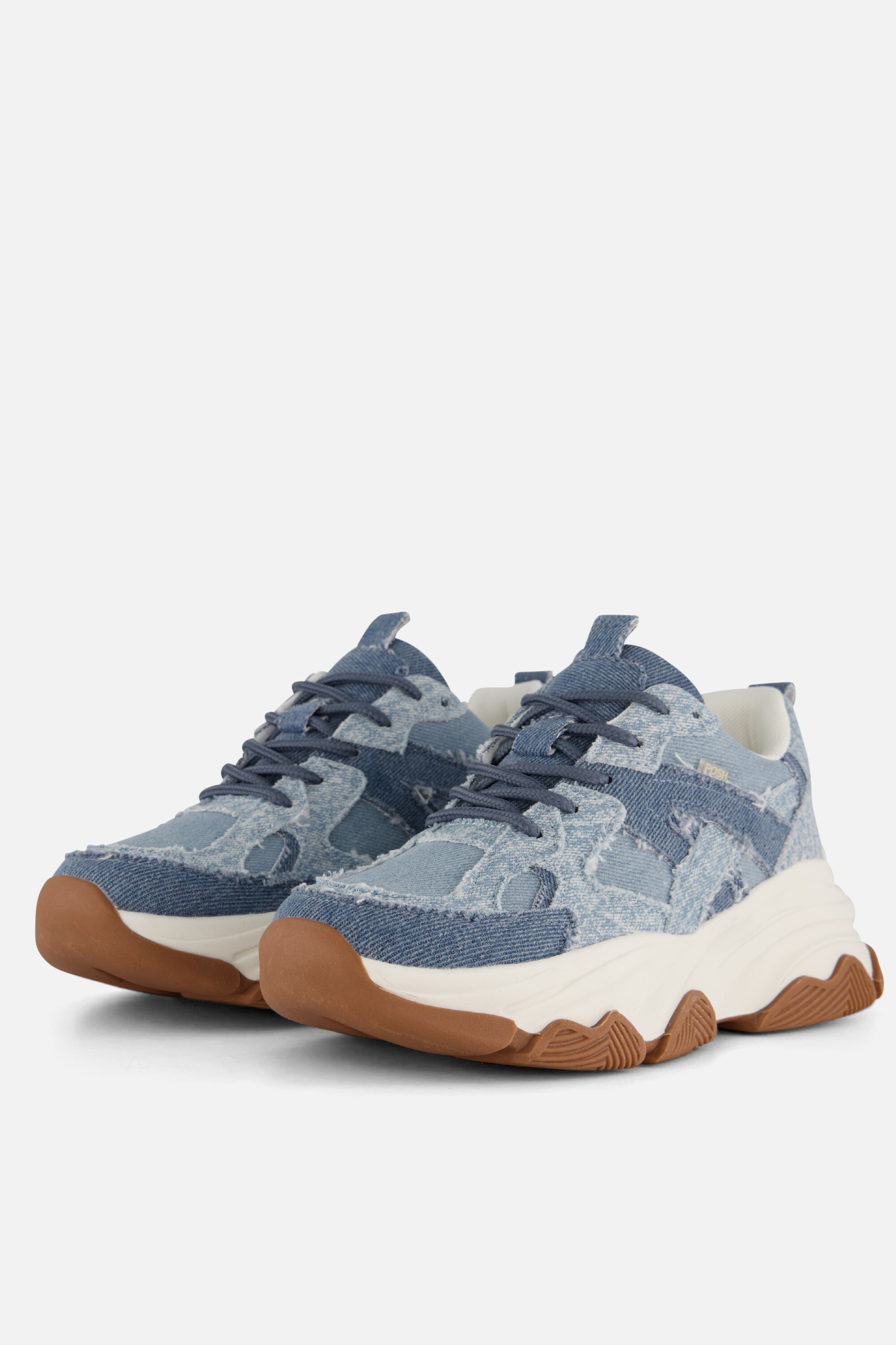 POSH by Poelman Sneakers denim blauw Textiel afbeelding 2