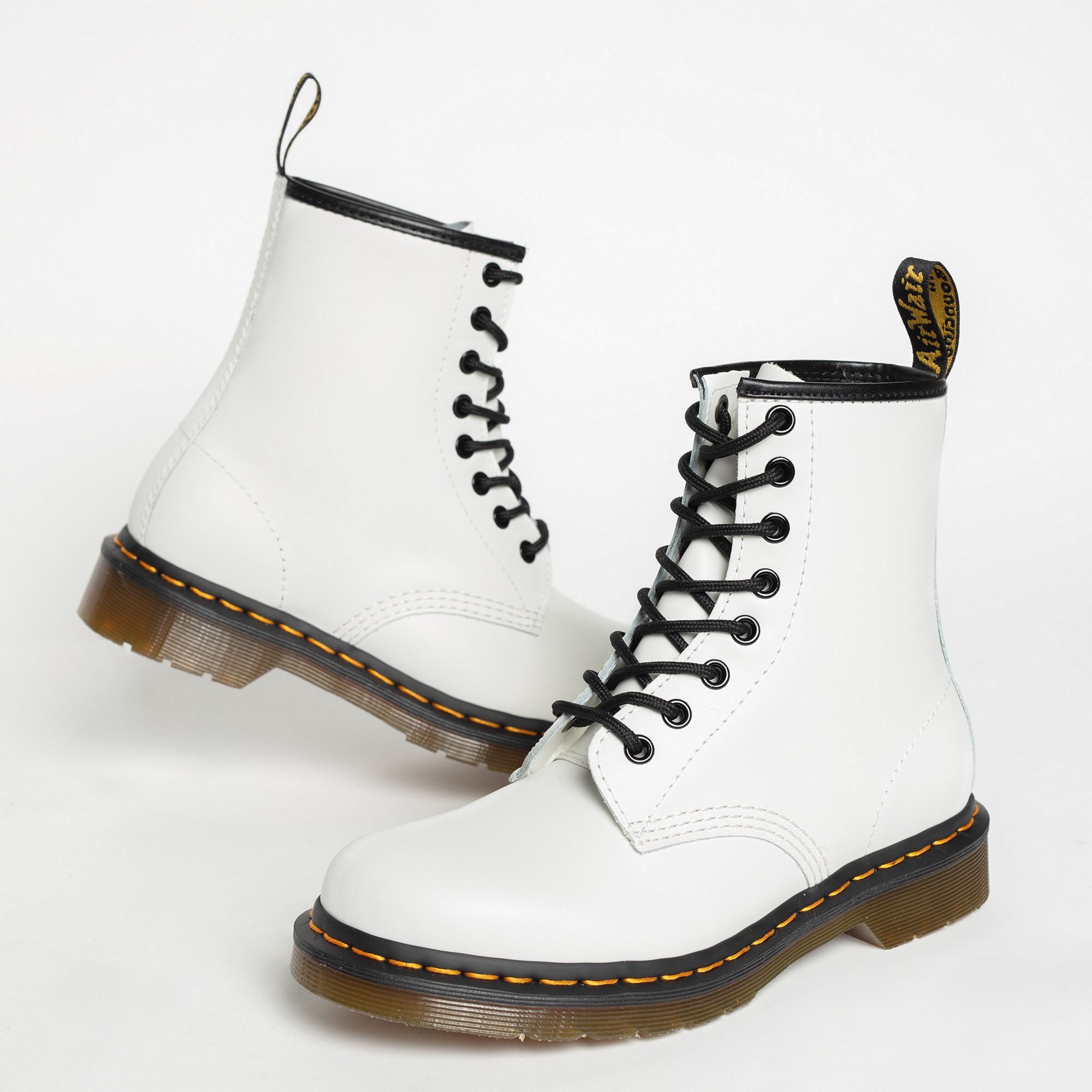 Dr. Martens 1460 Smooth veterboots wit Leer afbeelding 2