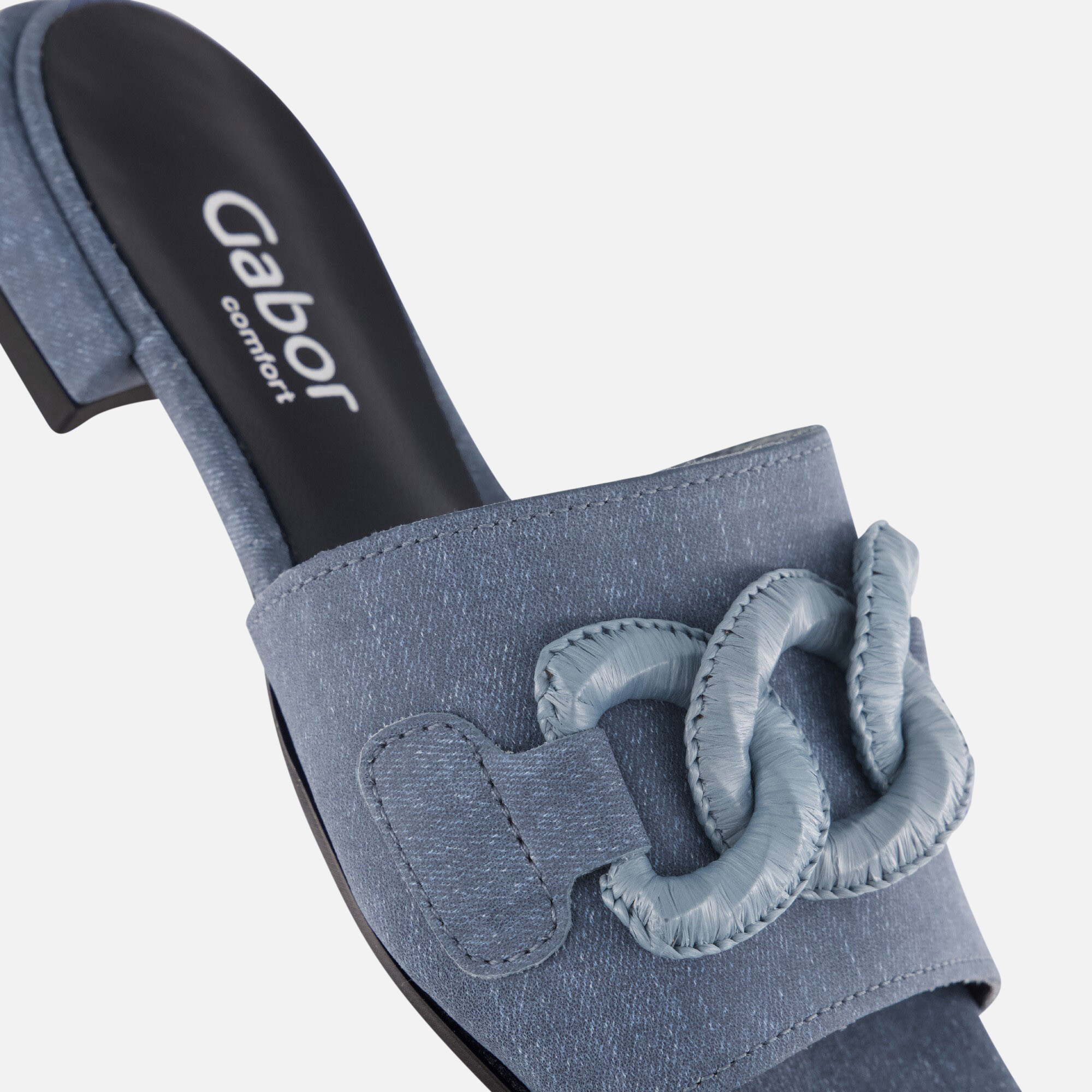 Gabor Denim Slippers blauw Textiel afbeelding 3