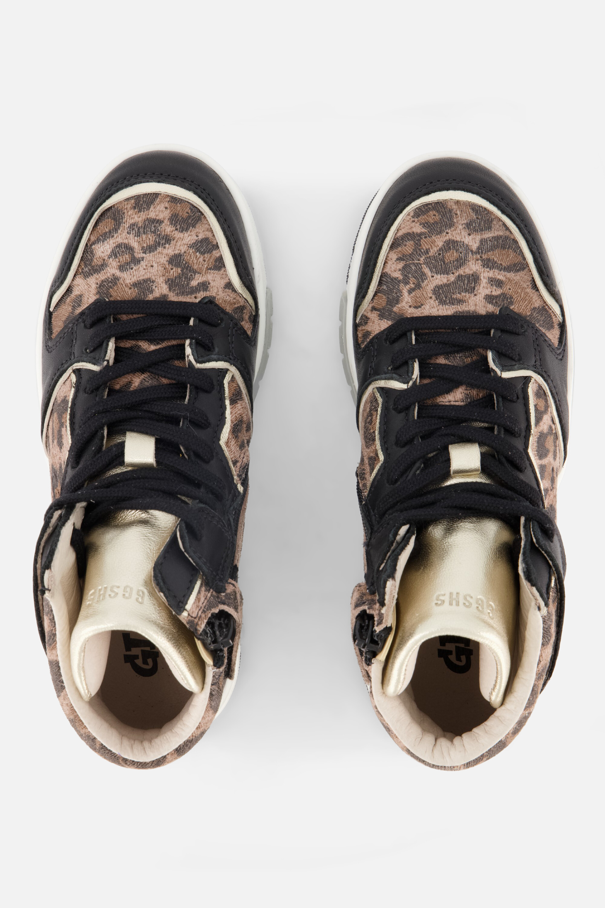 Giga Leopard Sneakers zwart Leer afbeelding 3