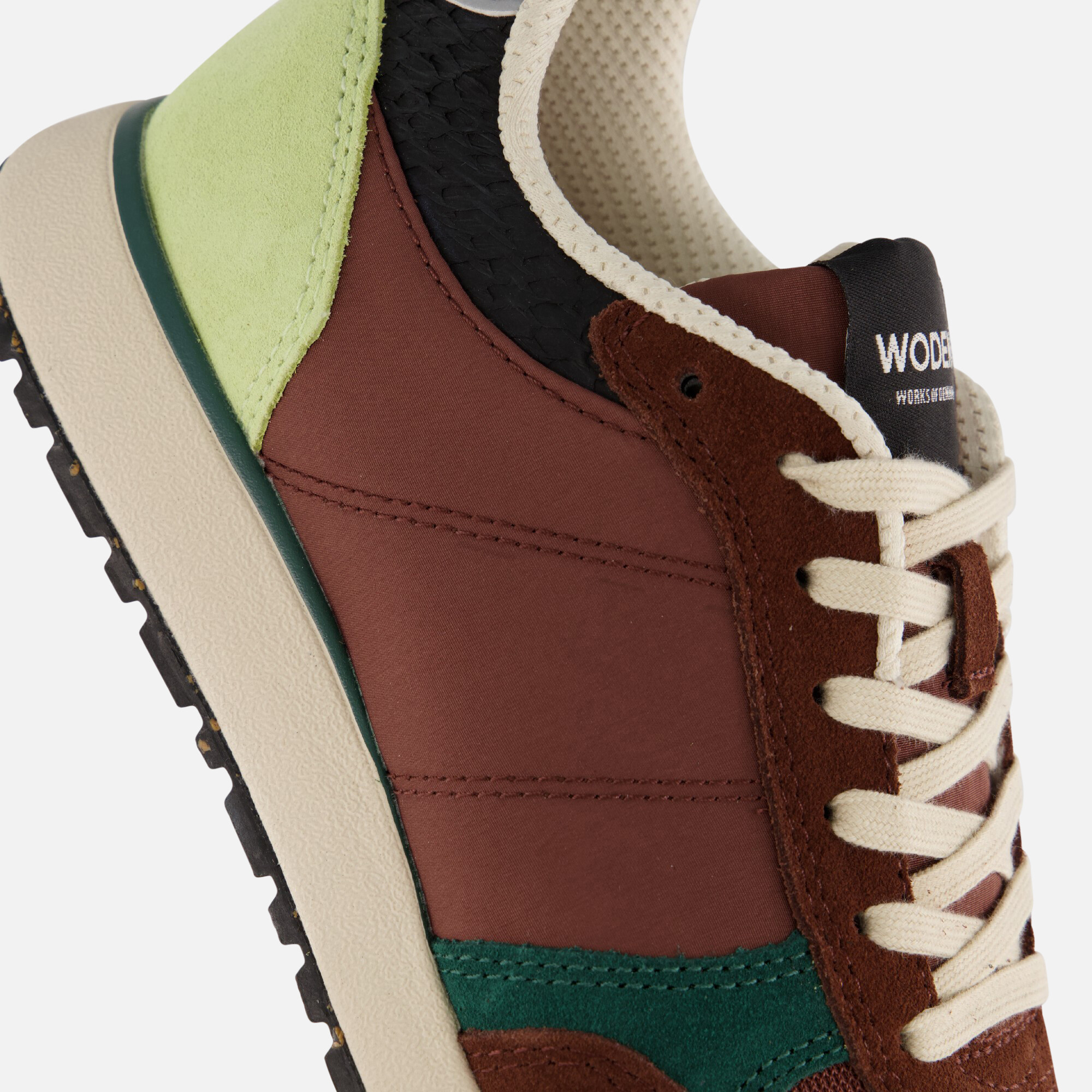 Woden Ronja Reflective Sneakers bruin Leer afbeelding 4