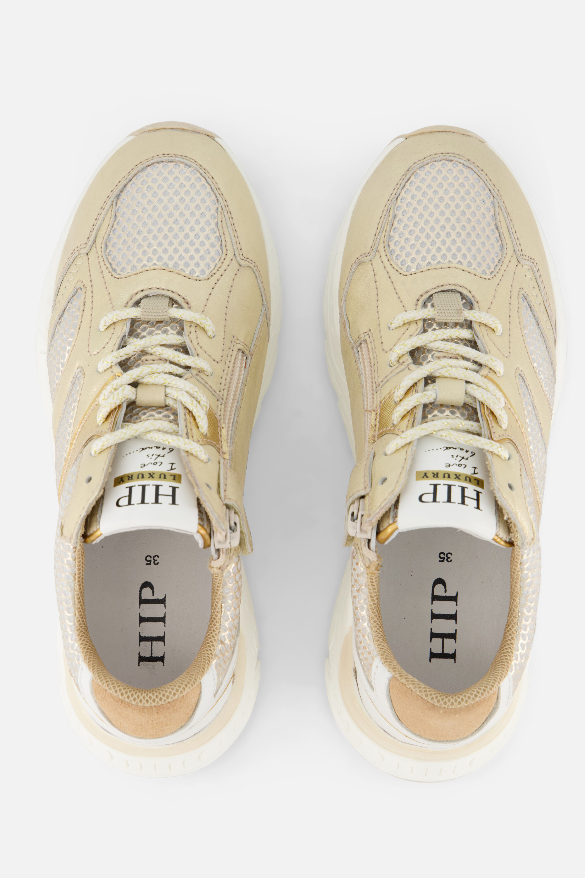 HIP Runner Sneakers goud Leer afbeelding 2