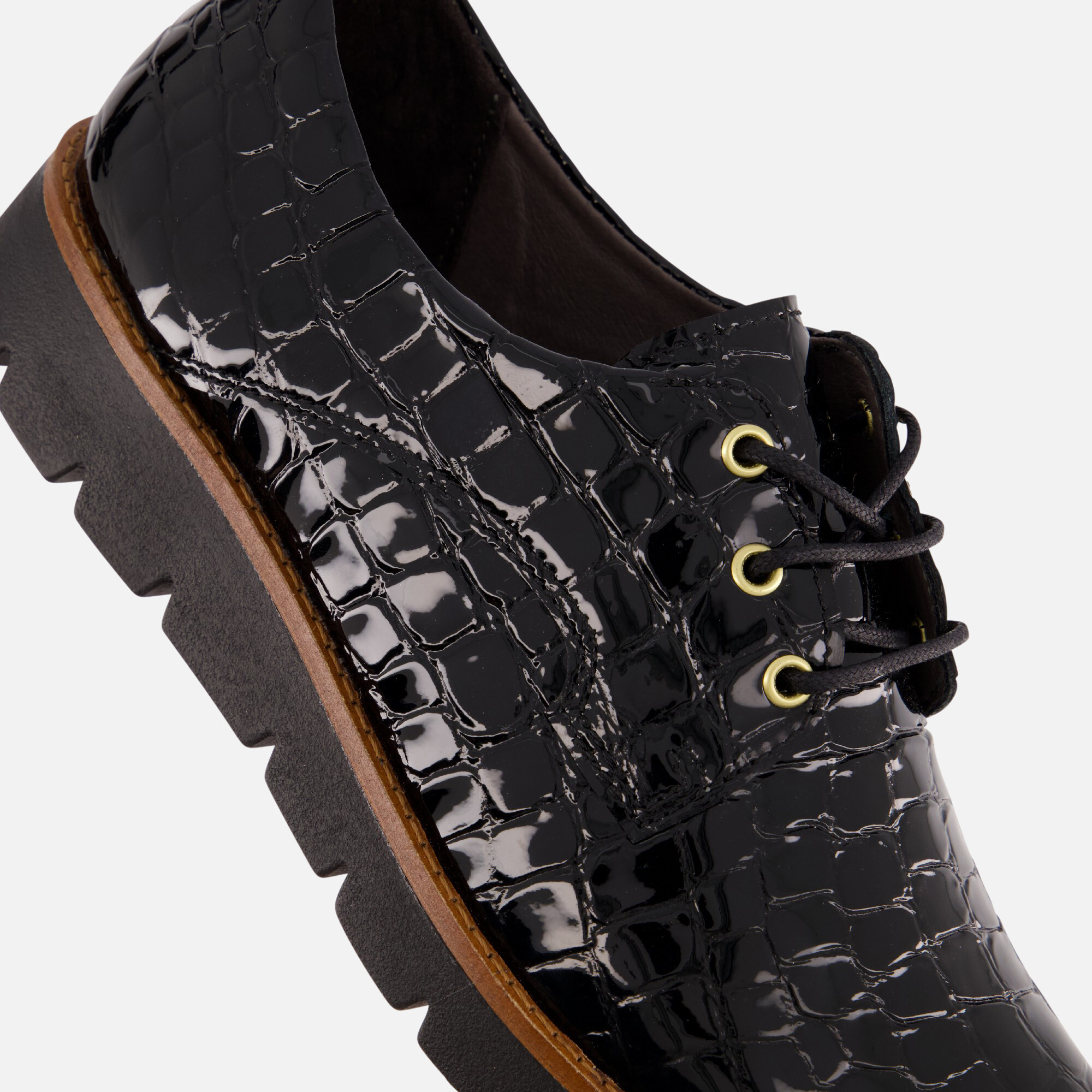 Feyn Veterschoenen zwart Lak afbeelding 4