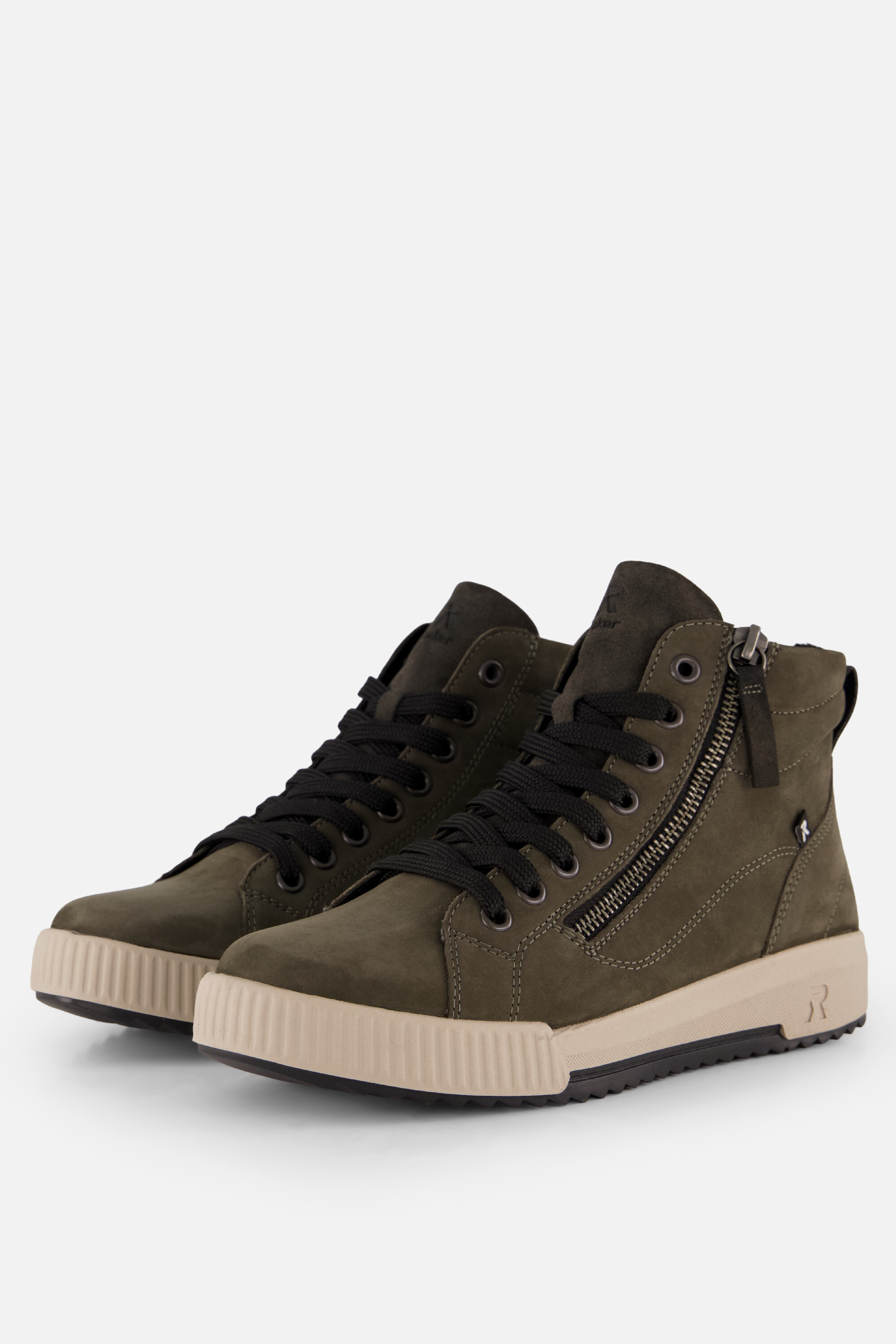 Rieker Veterboots groen Leer - Maat 36