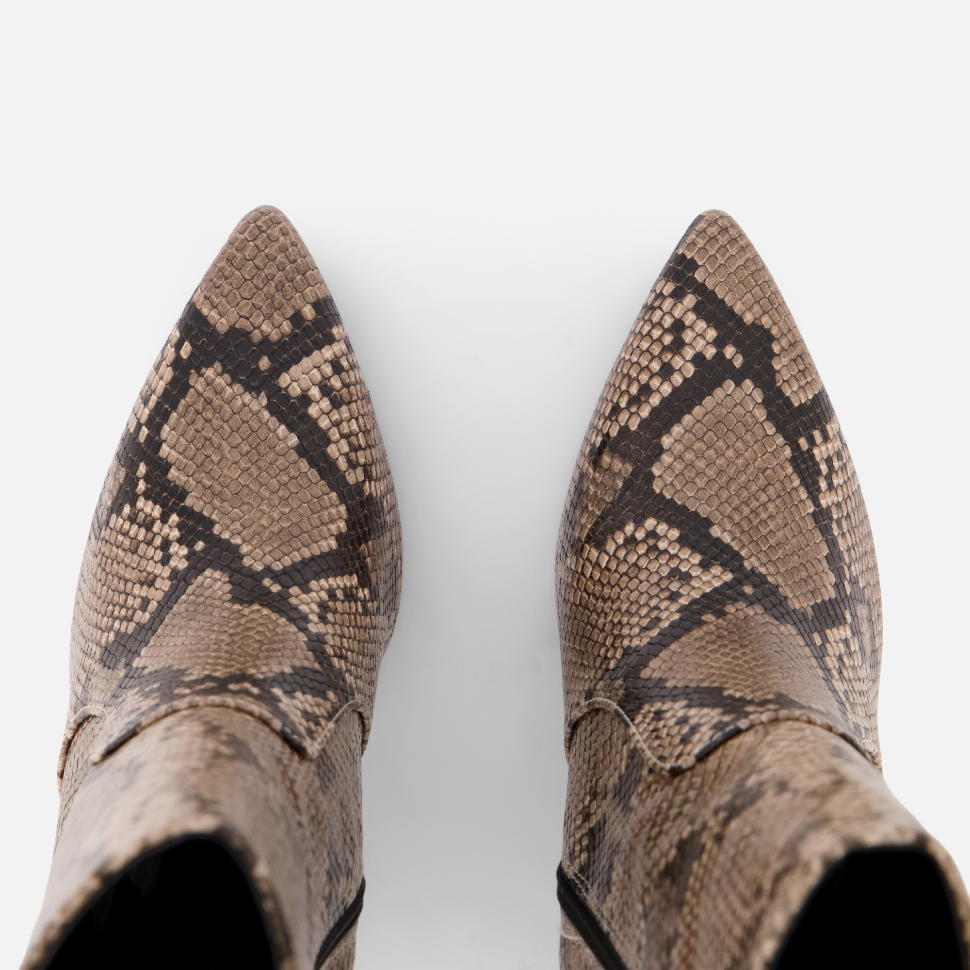 Mexx Valinda Teti Enkellaarzen Met Hak Snake beige