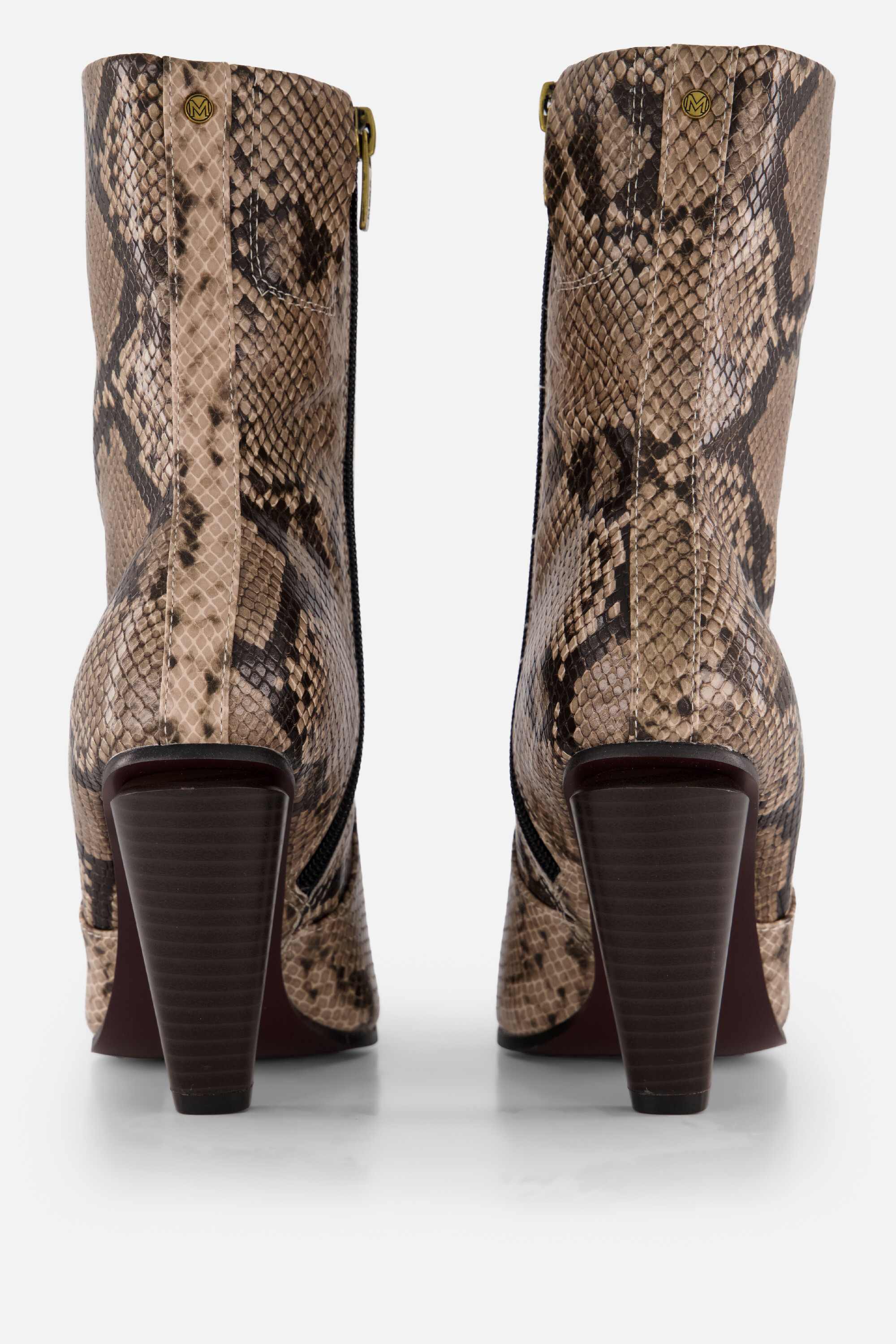 Mexx Valinda Teti Enkellaarzen Met Hak Snake beige