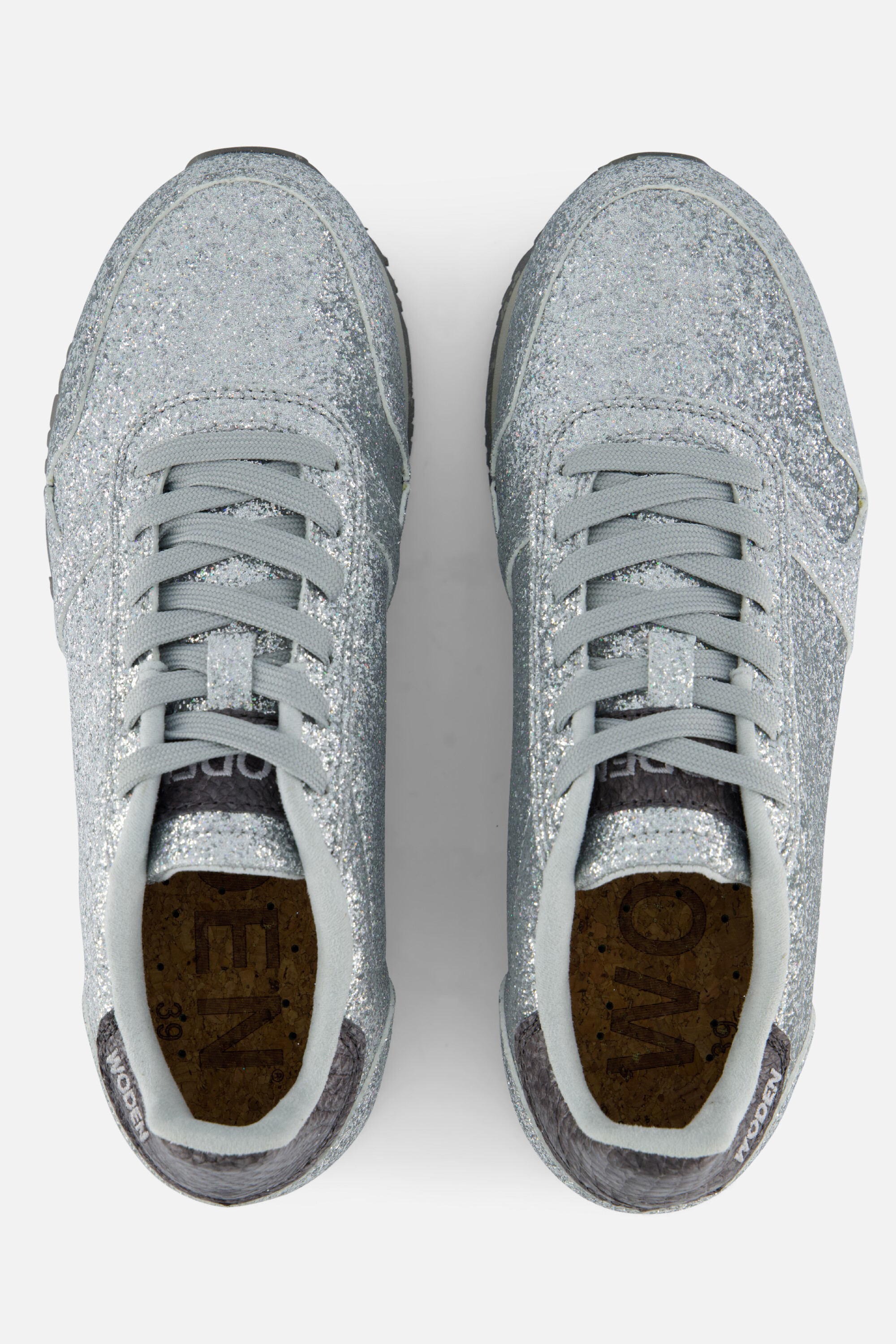 Woden Ydun Icon Sneakers glitter grijs Textiel afbeelding 2