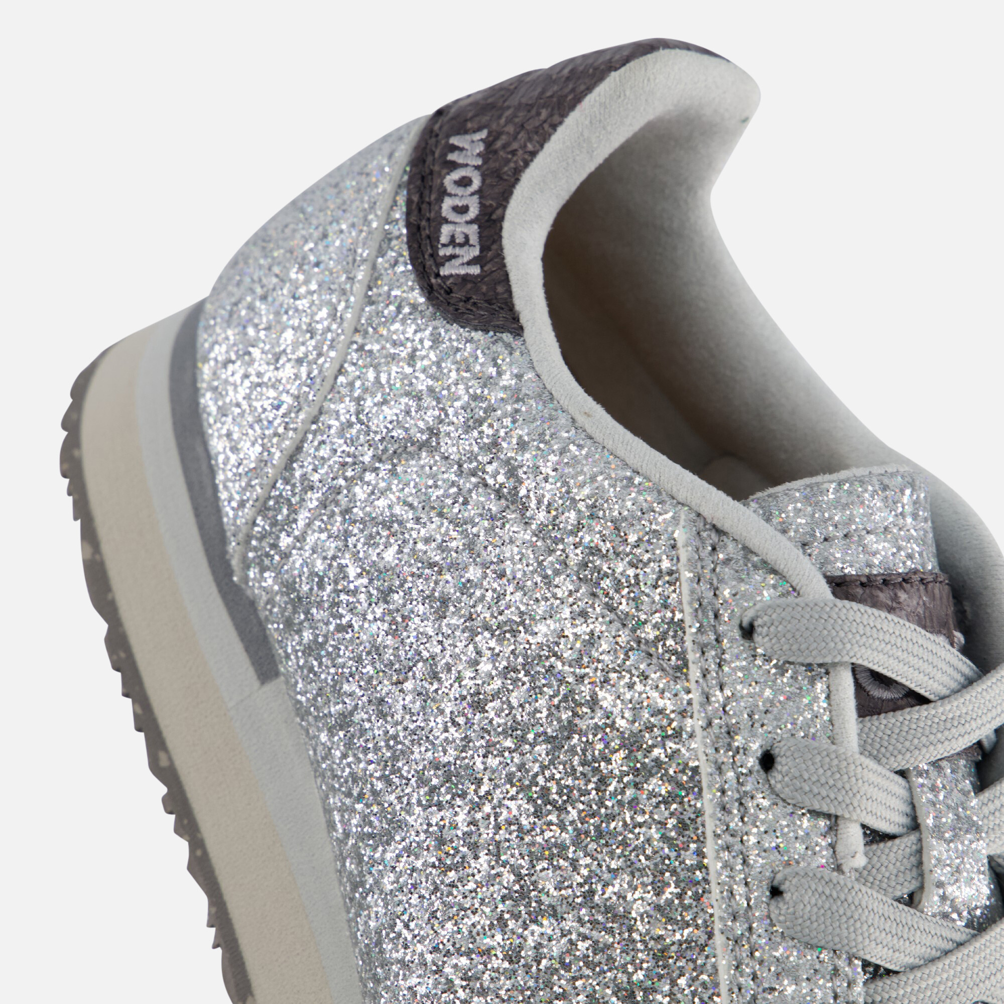 Woden Ydun Icon Sneakers glitter grijs Textiel afbeelding 4