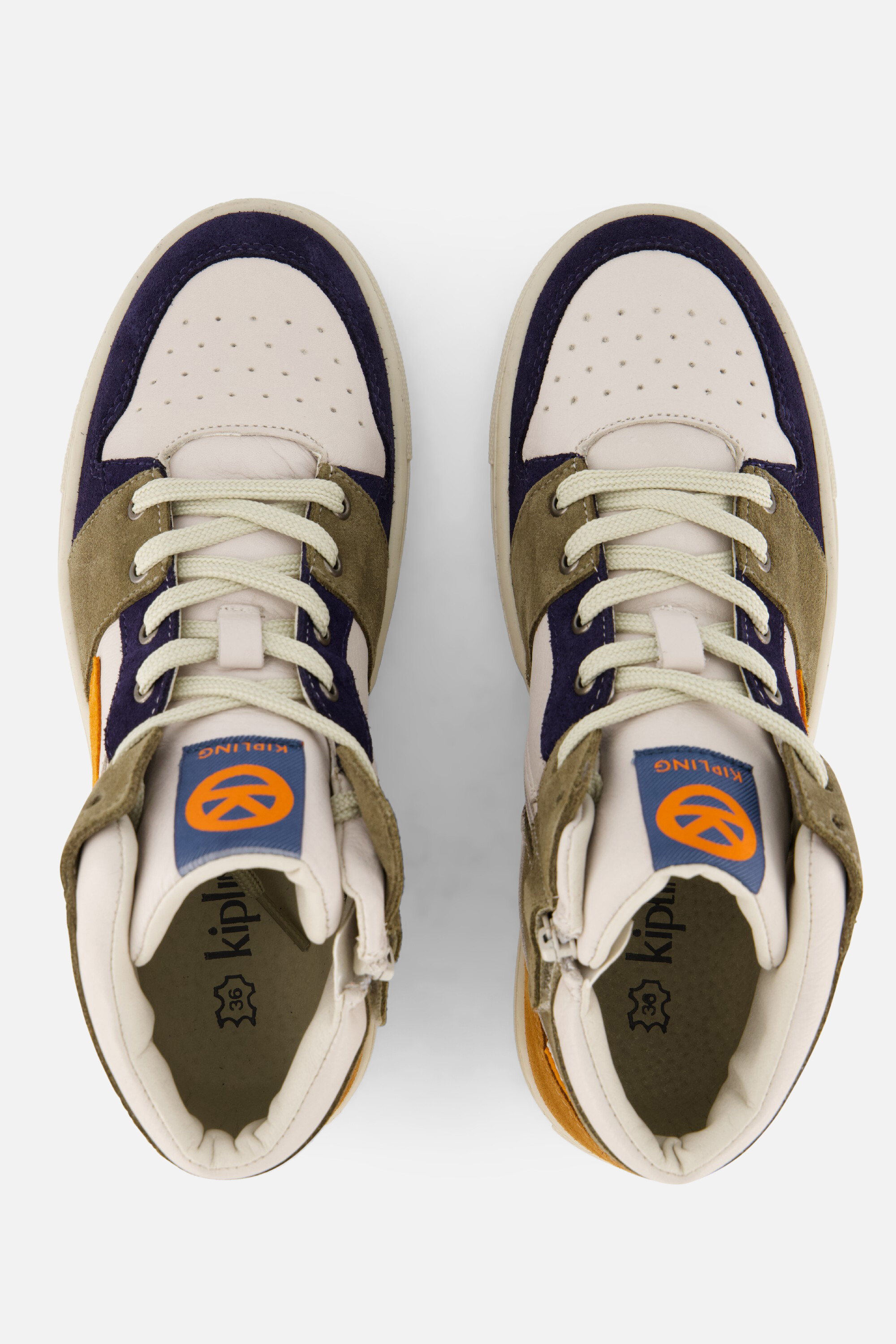 Kipling Dario A sneakers beige leer afbeelding 2