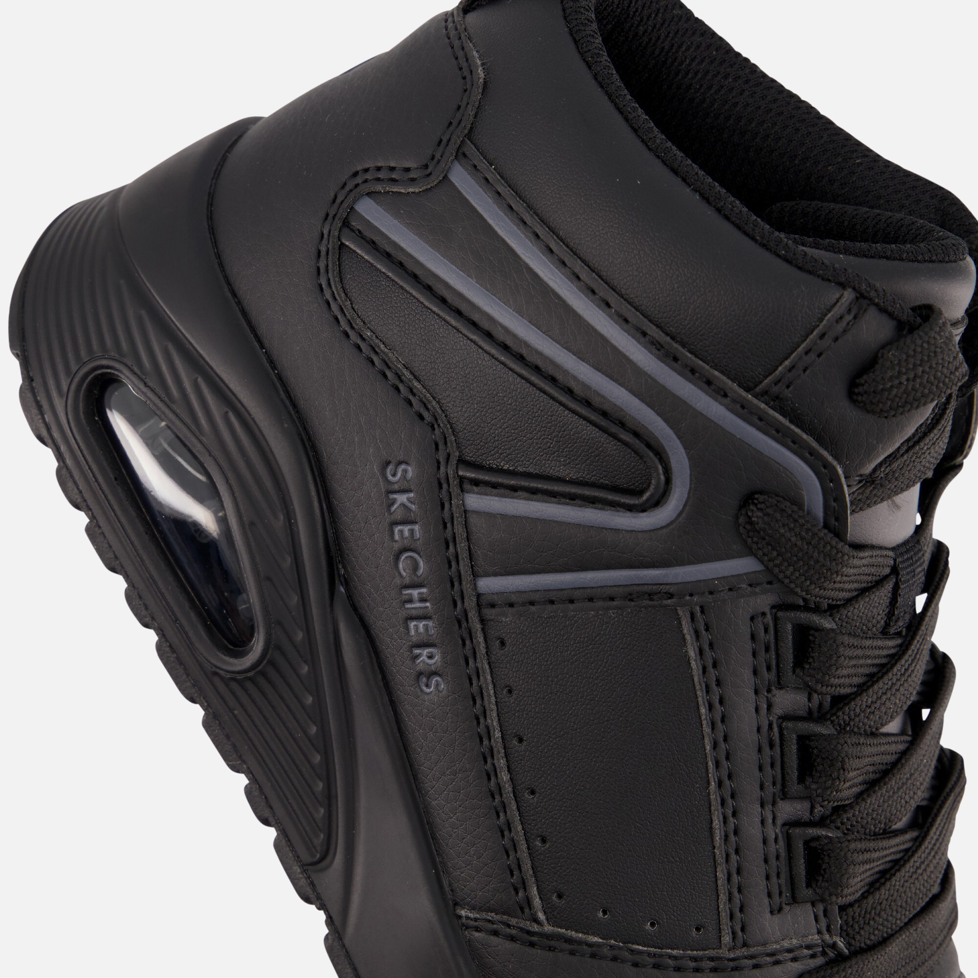 Skechers Uno Veterboots zwart Synthetisch afbeelding 4