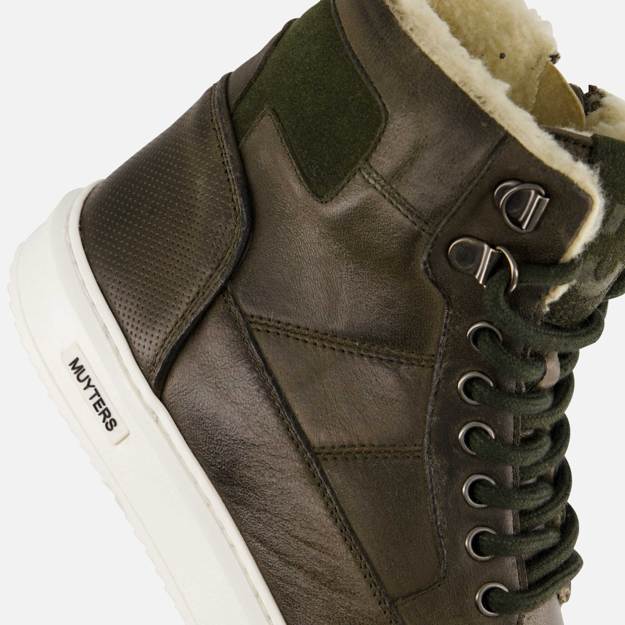 Muyters Veterboots groen Leer afbeelding 4