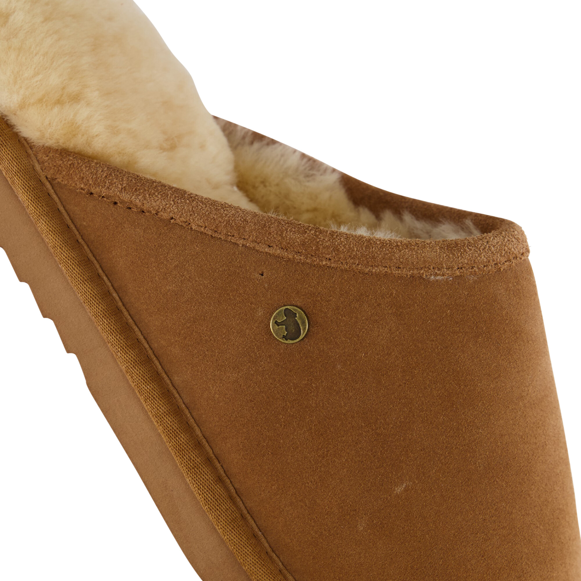 Warmbat Classic Pantoffels cognac Suede afbeelding 4
