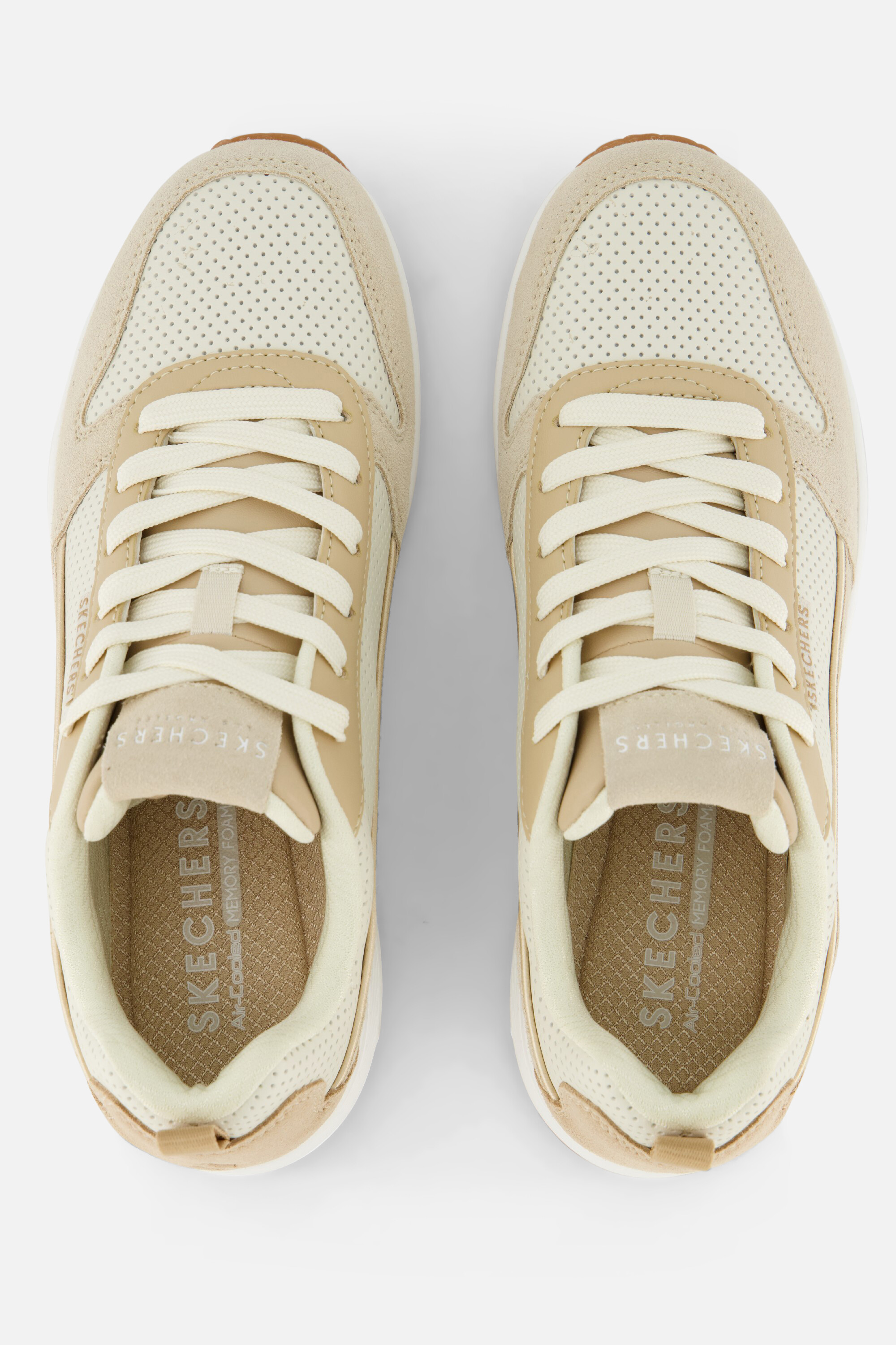 Skechers Uno 2 Much Fun Sneakers beige Suede afbeelding 3
