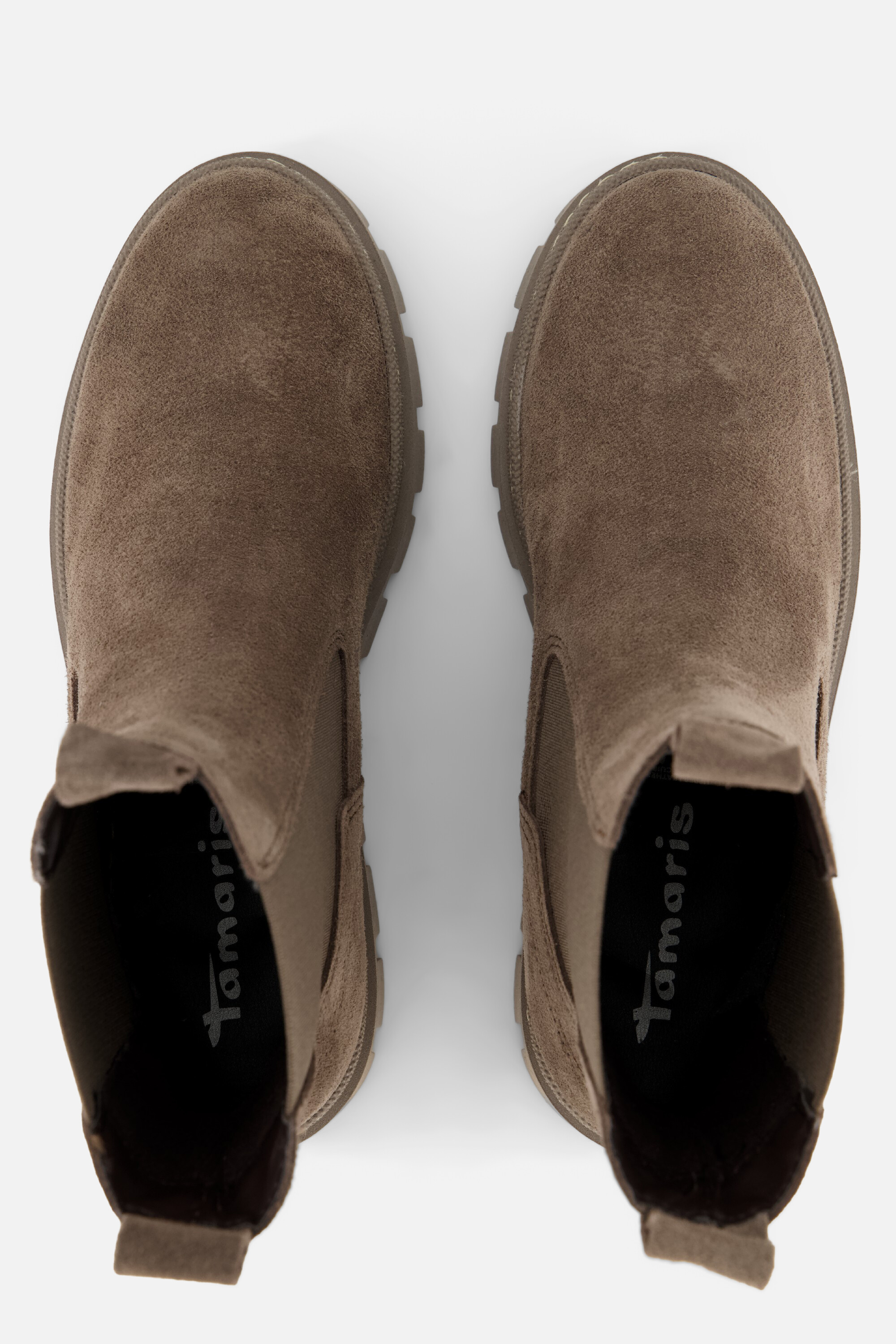 Tamaris Chelsea boots taupe Leer afbeelding 2