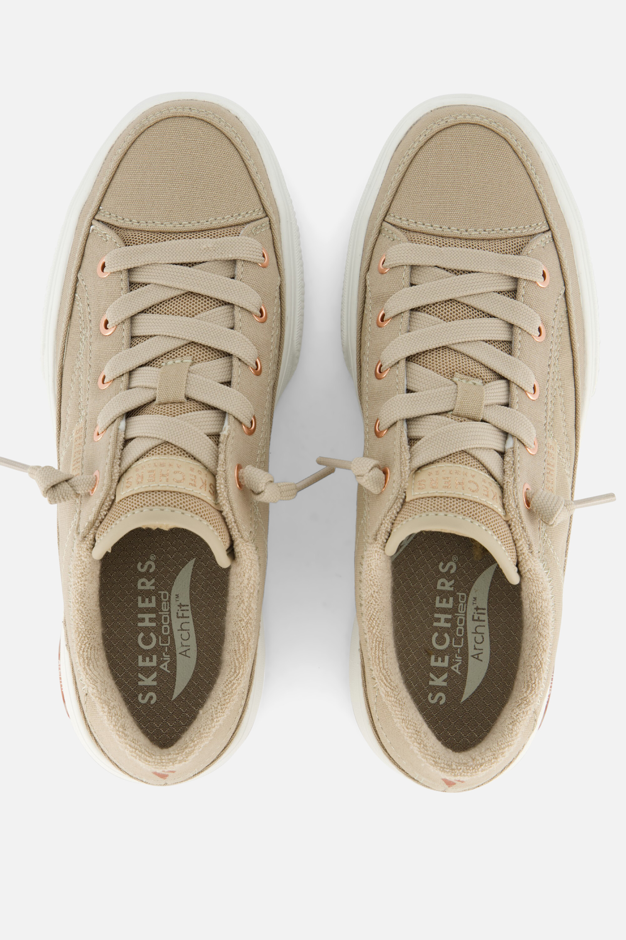 Skechers Arch Fit Arcade Sneakers taupe Canvas afbeelding 3