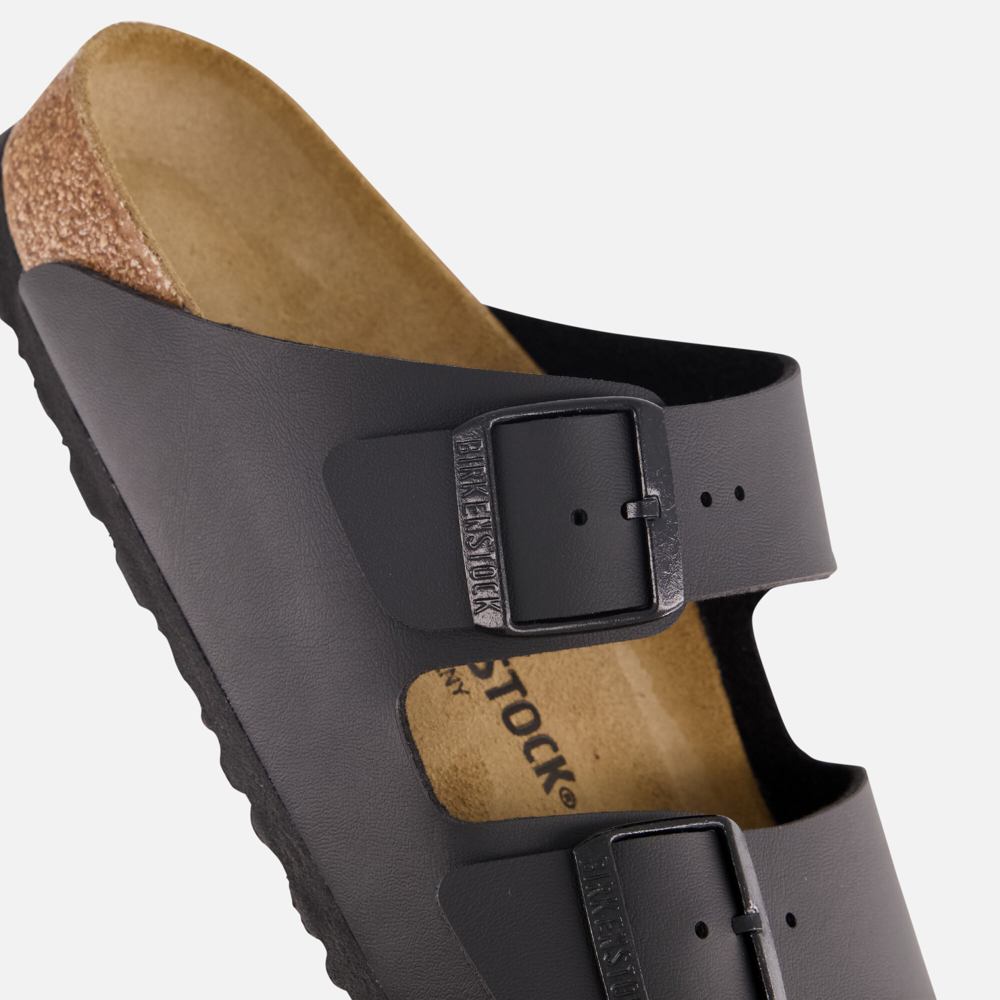 Birkenstock Arizona Slippers zwart Imitatieleer afbeelding 3