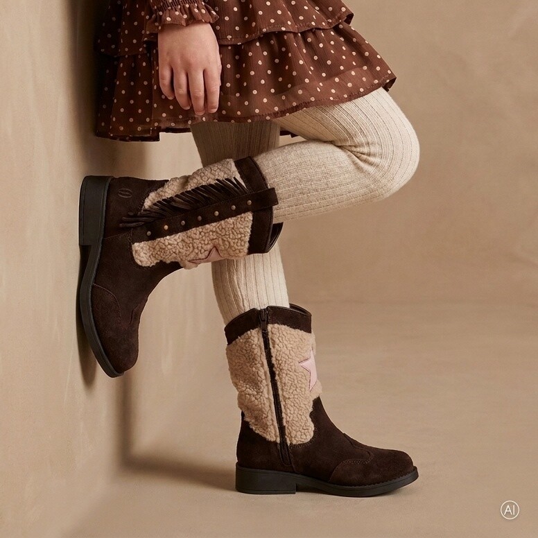 Shoesme Shoesme Westernlaarzen Teddy bruin