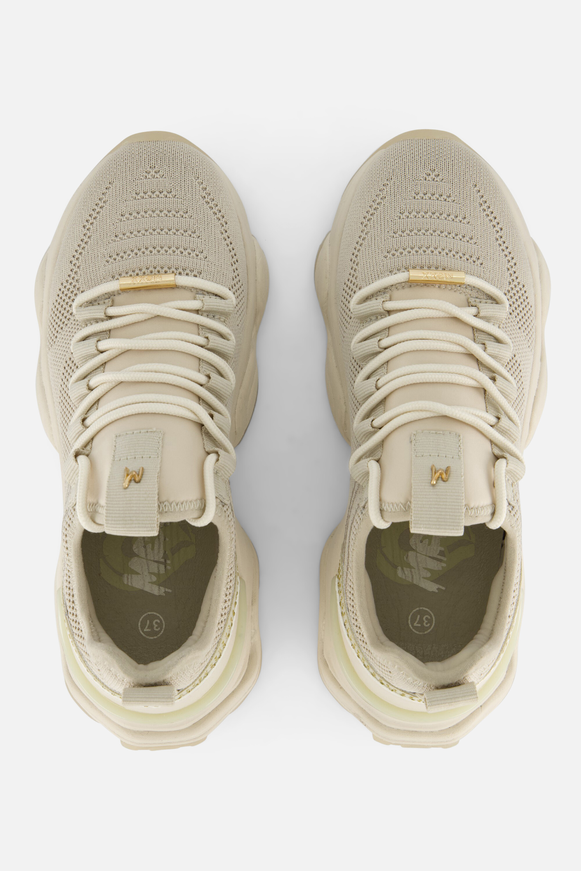 Mexx North Sneakers beige Textiel afbeelding 2