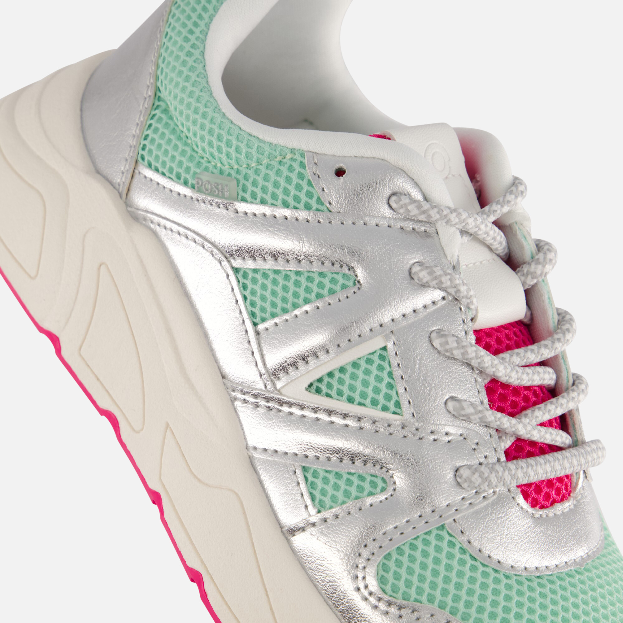POSH by Poelman Sneakers zilver Synthetisch afbeelding 4