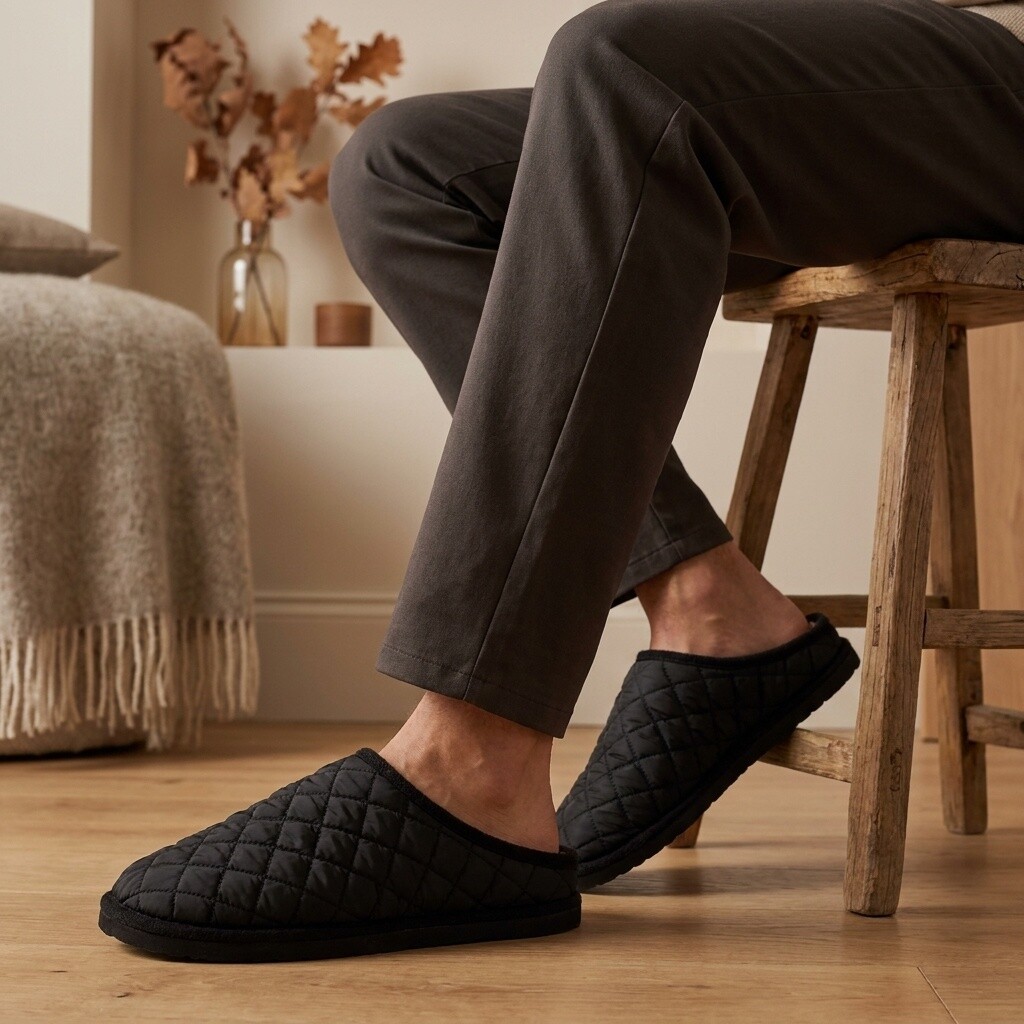 Basicz Basicz Pantoffels zwart Textiel 370519