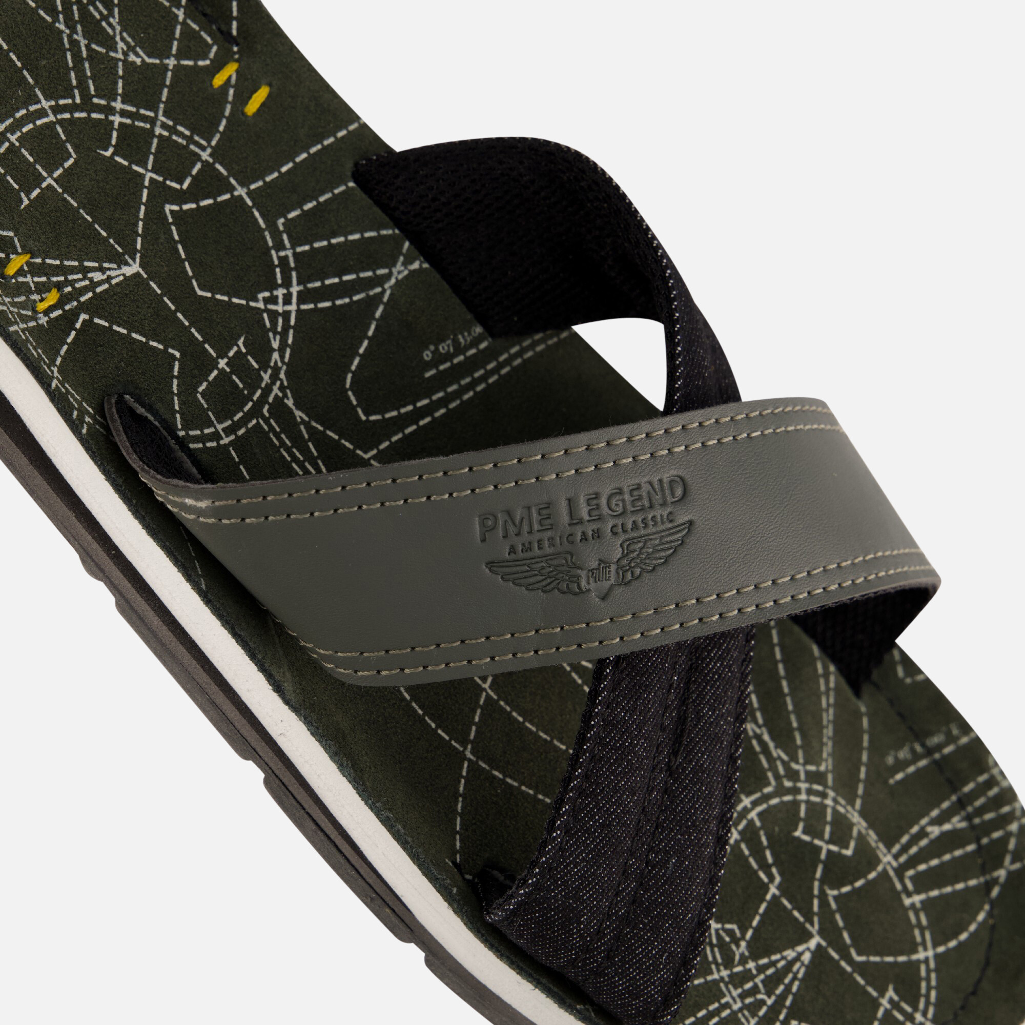PME Legend Haig Slippers grijs Leer afbeelding 3