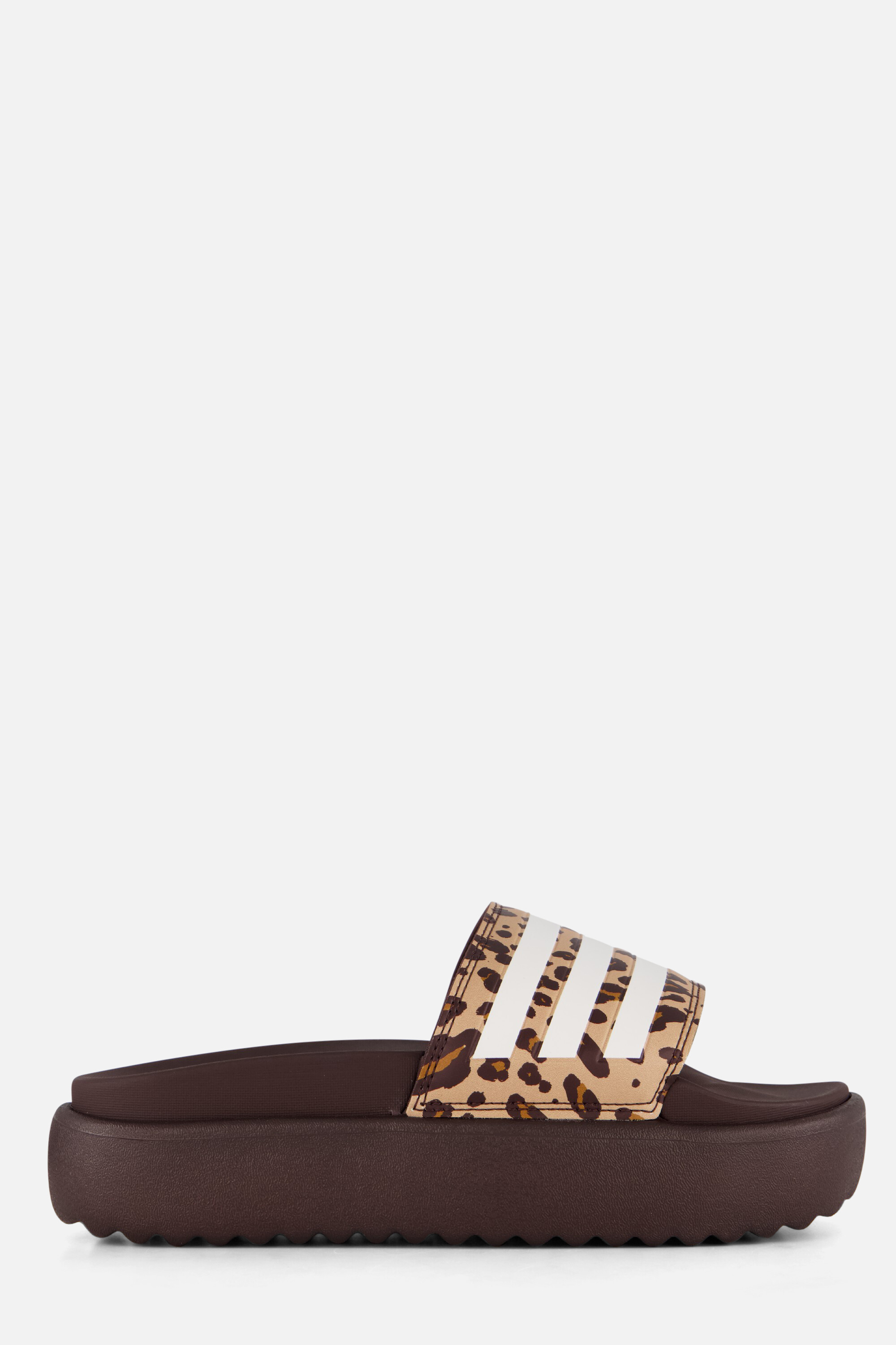 Adidas Adilette Platvorm Leopard Slippers bruin afbeelding 4