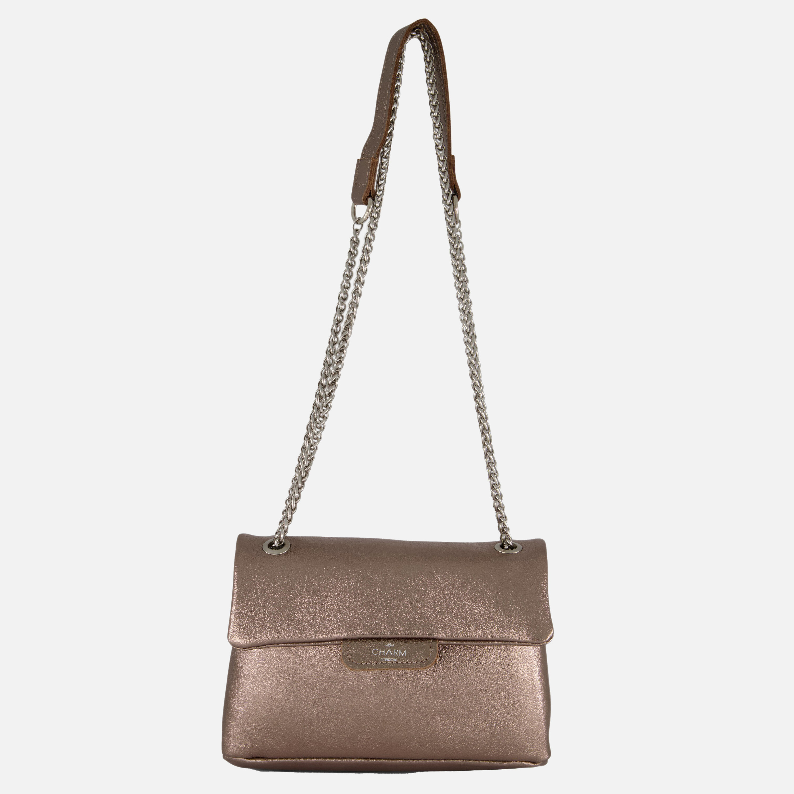 Charm Schoudertas goud Leer afbeelding 3