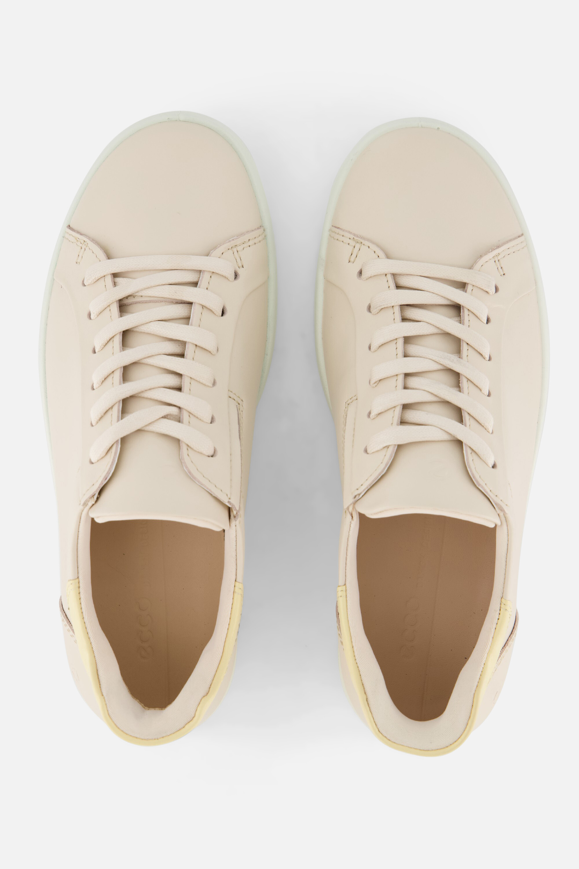 Ecco Soft Sneakers beige Leer afbeelding 2