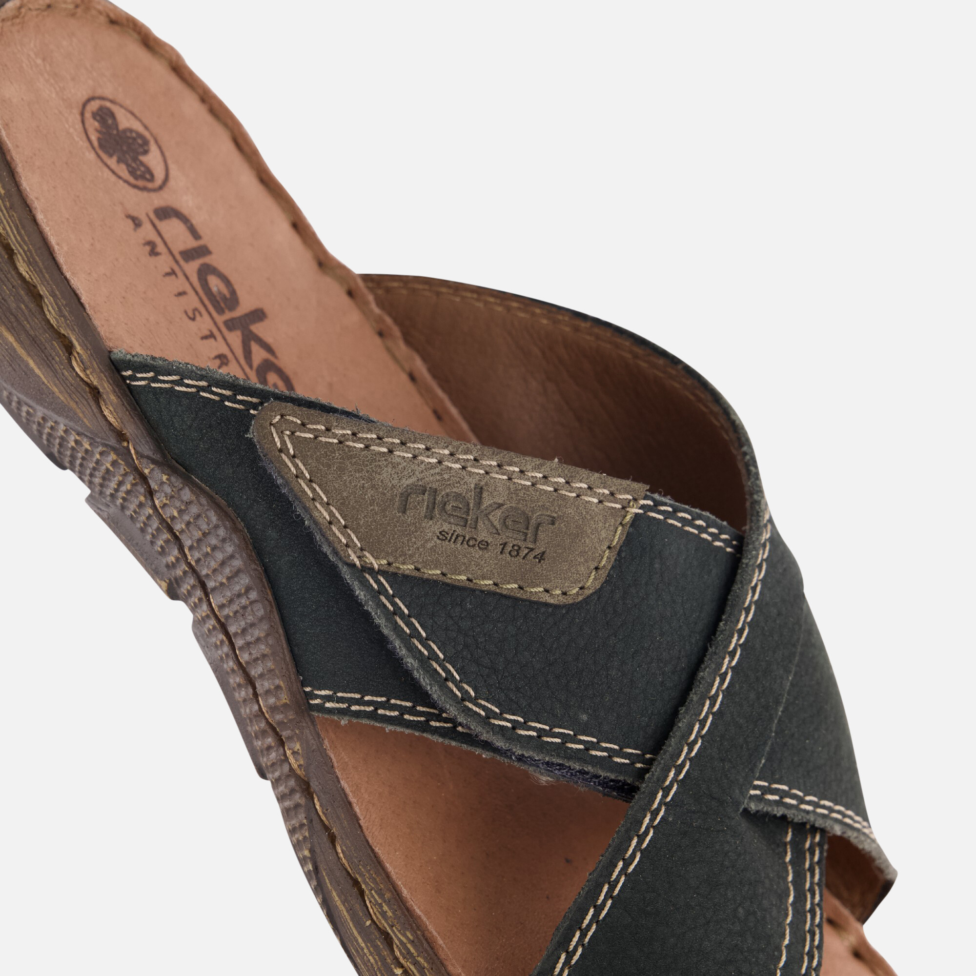 Rieker Jaipur Morelia Slippers blauw Imitatieleer afbeelding 3
