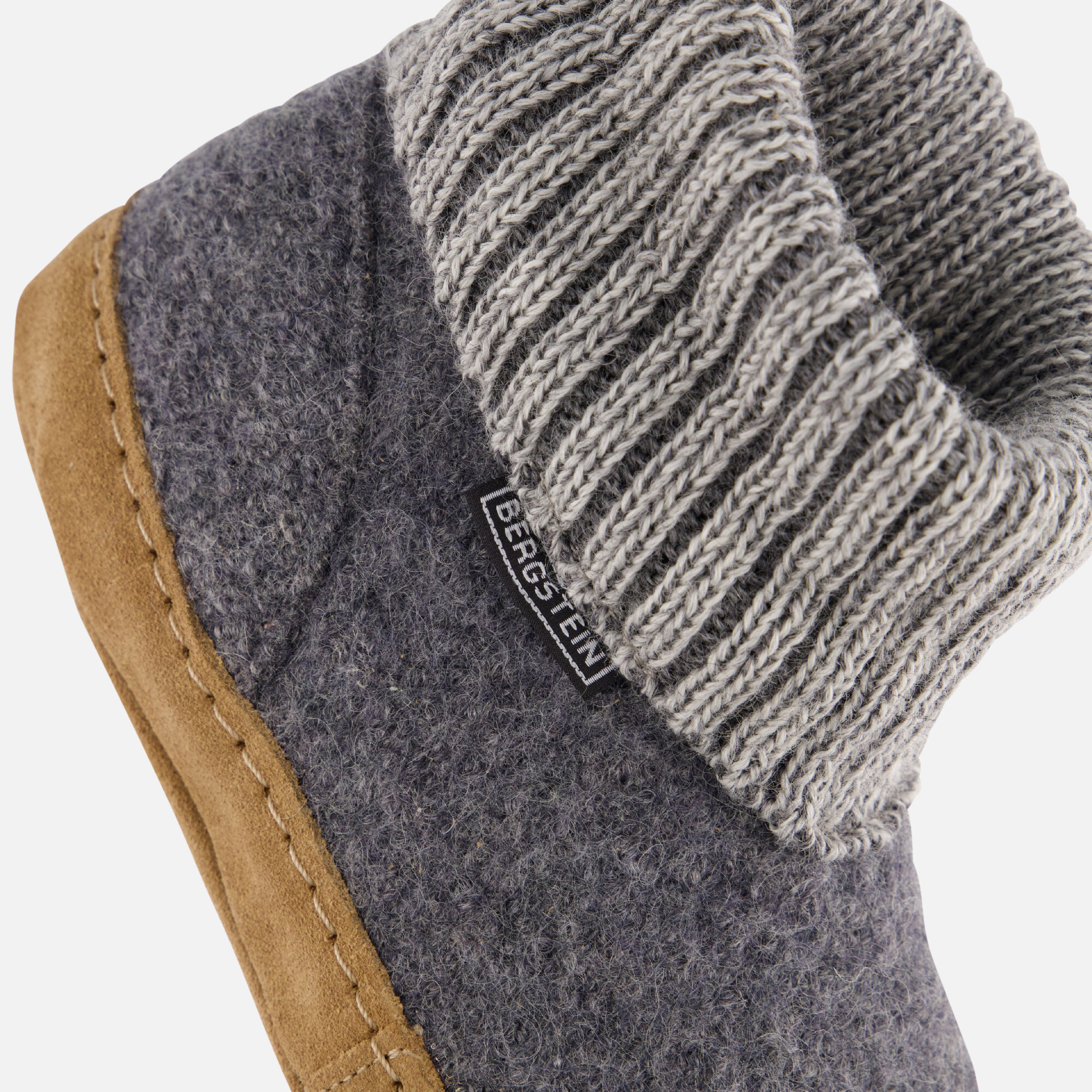 Bergstein Cozy Lux Pantoffels grijs Wol afbeelding 4