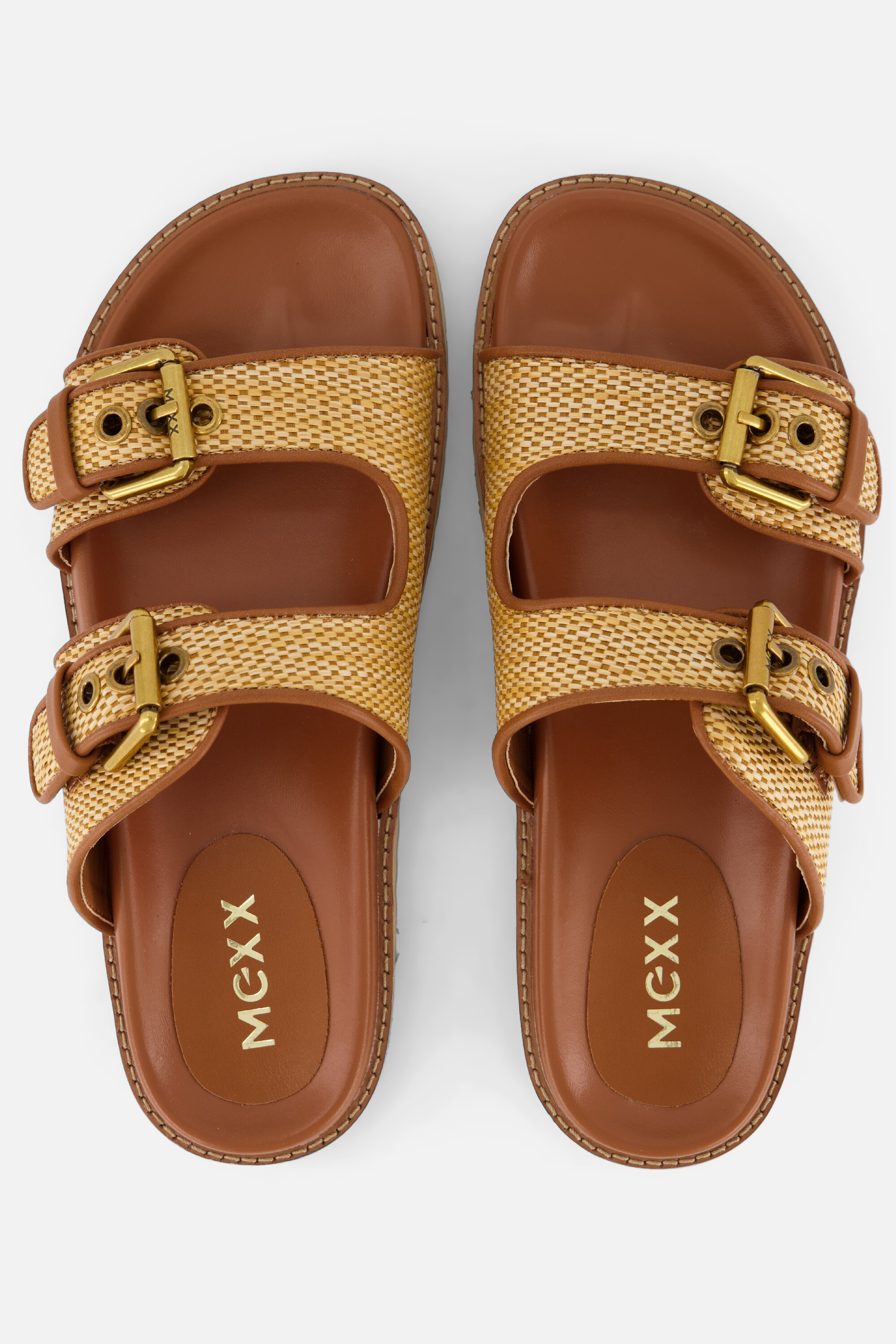 Mexx Reilly Penny Slippers cognac Synthetisch afbeelding 2