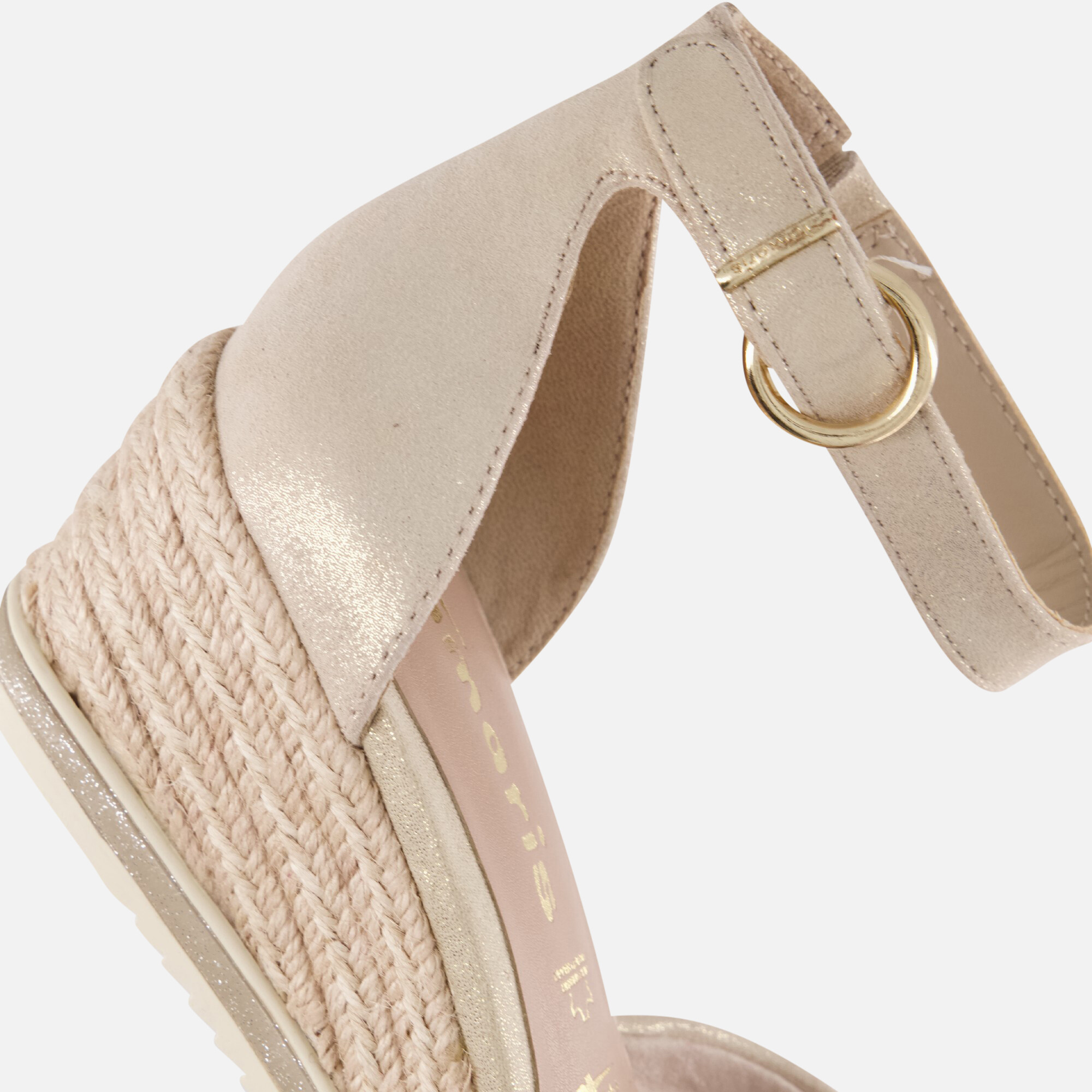 Tamaris Espadrilles Sleehak goud Leer afbeelding 4