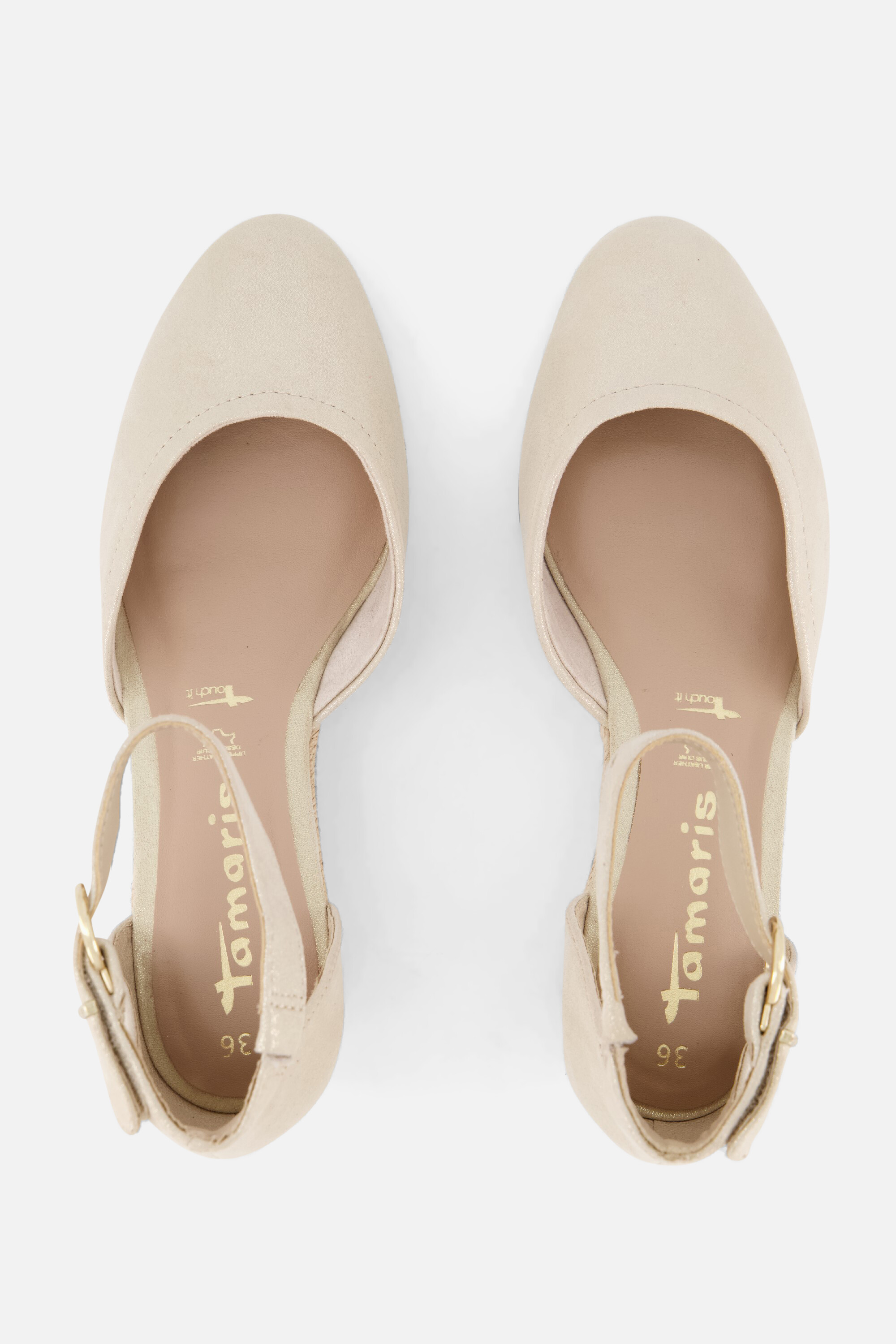 Tamaris Espadrilles Sleehak goud Leer afbeelding 2