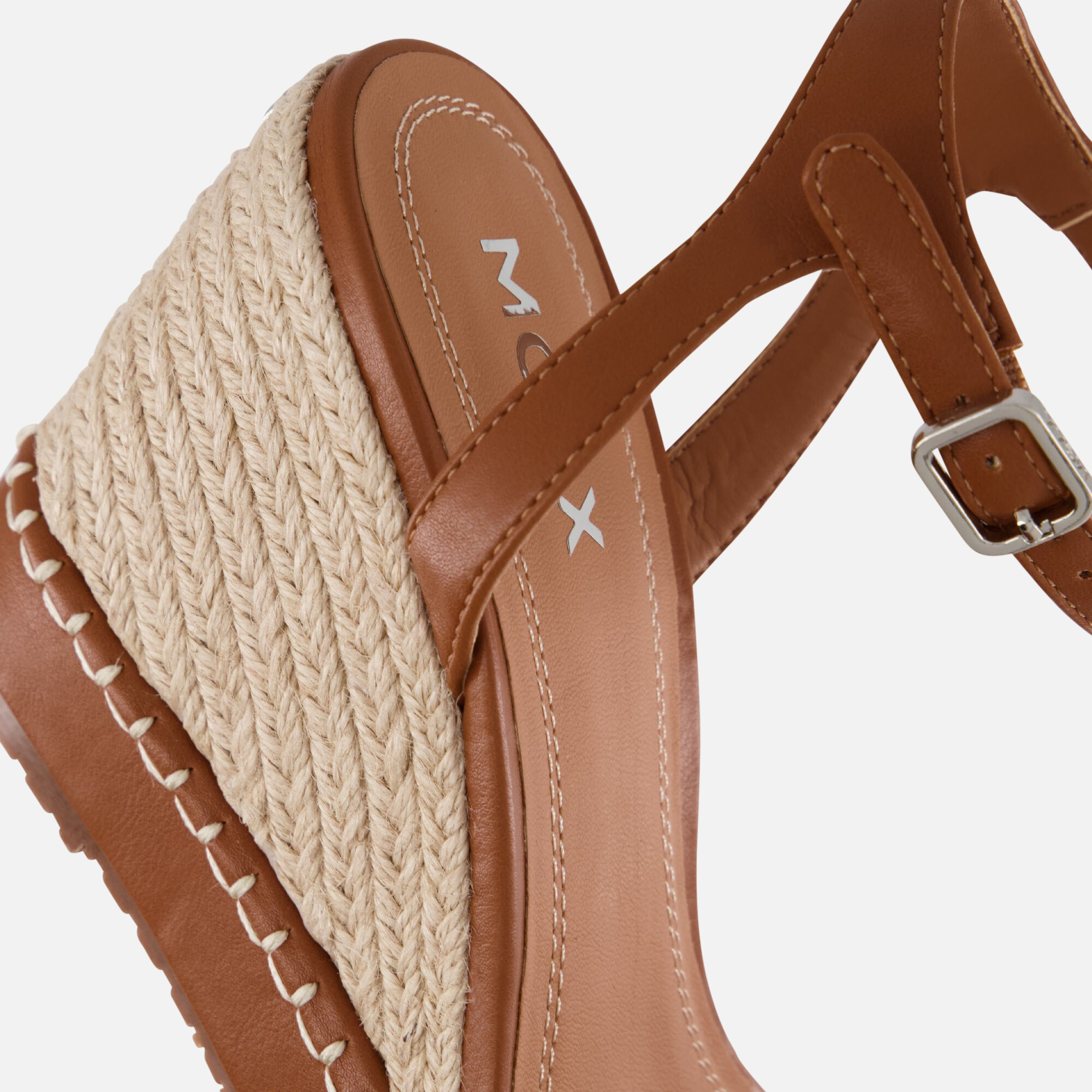 Mexx Ricky Palace Espadrilles met hak cognac afbeelding 4