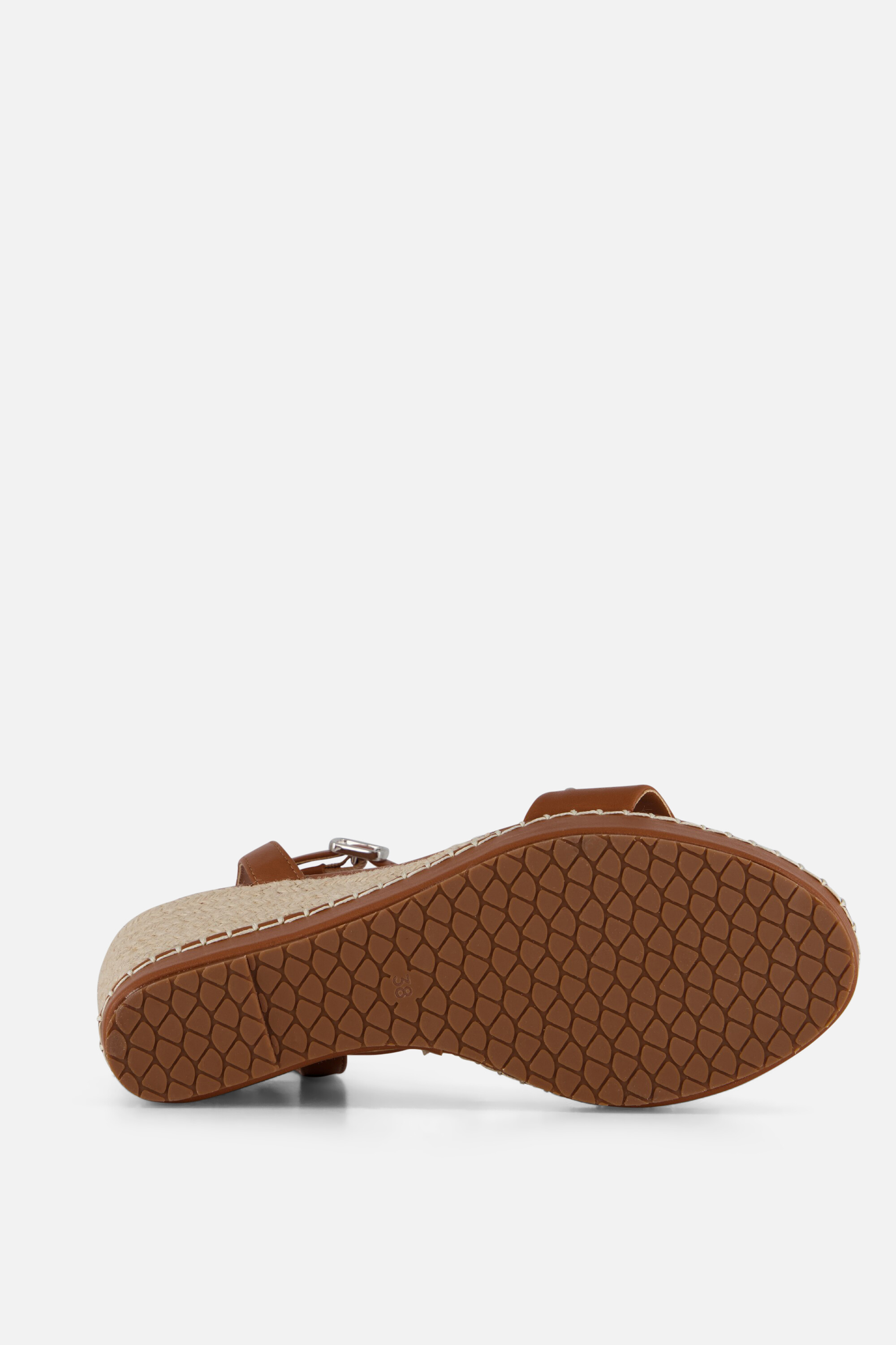 Mexx Ricky Palace Espadrilles met hak cognac afbeelding 3