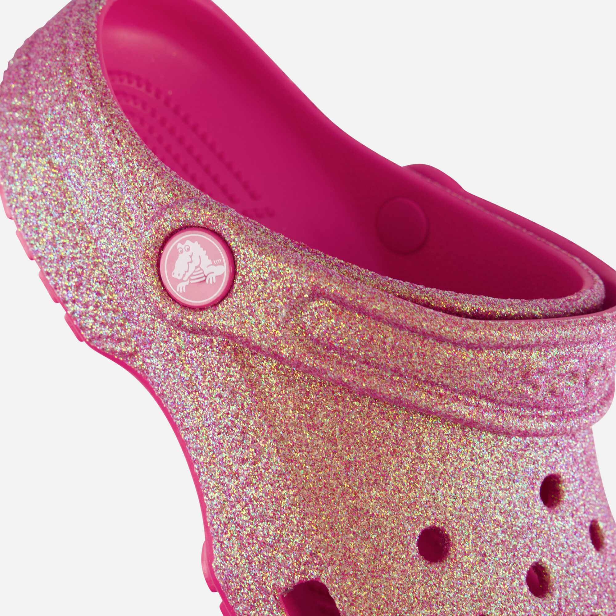 Crocs Classic Clogs Glitter Slippers roze Rubber afbeelding 4