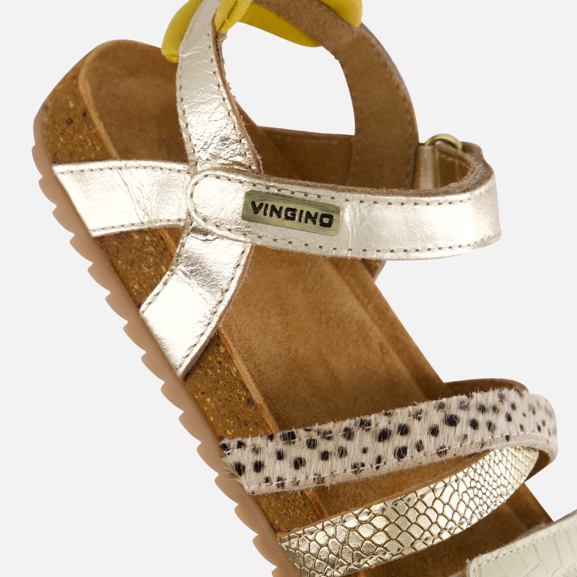 Vingino Vienna Sandalen goud Leer afbeelding 4