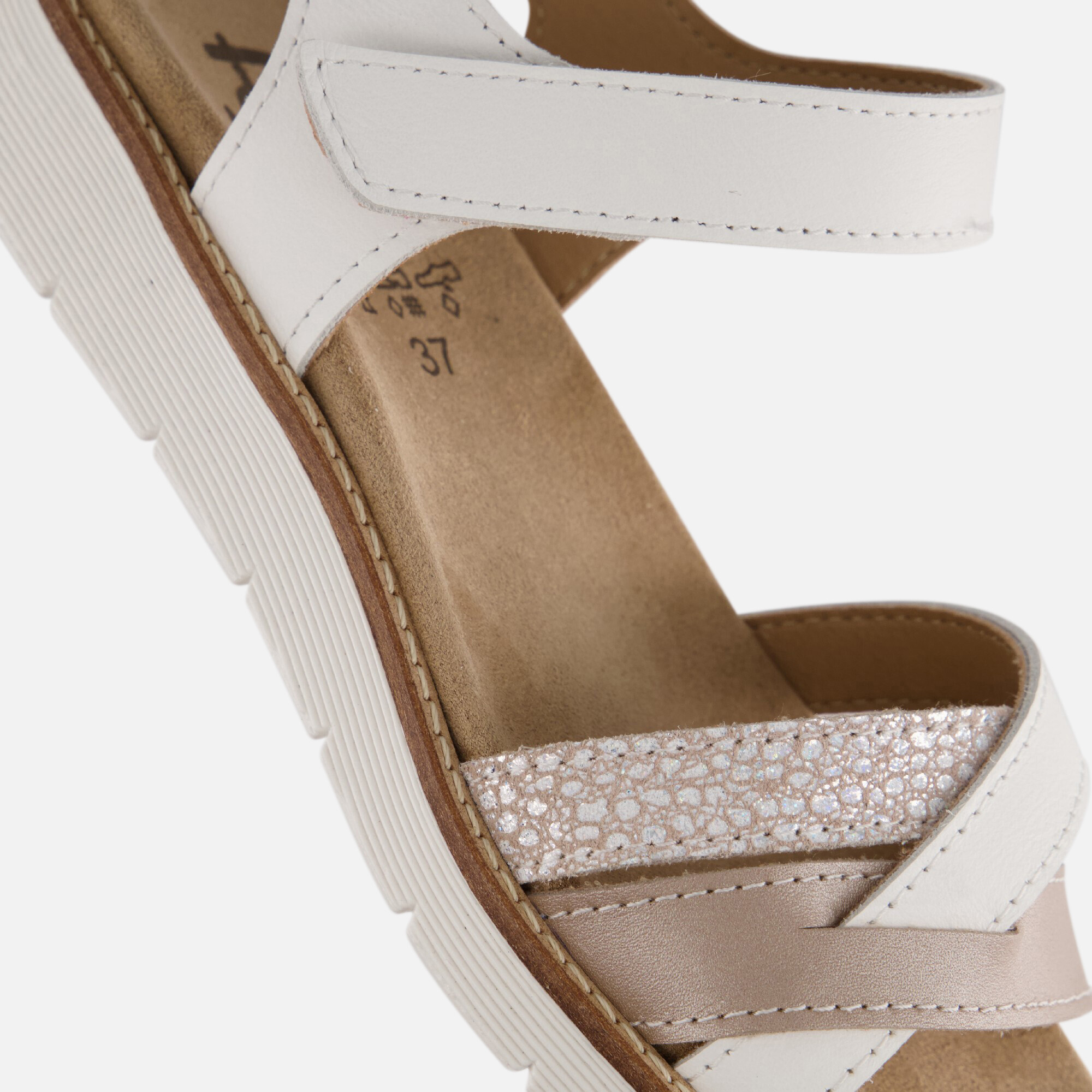 Feyn Nora03 Sandalen wit Leer afbeelding 4