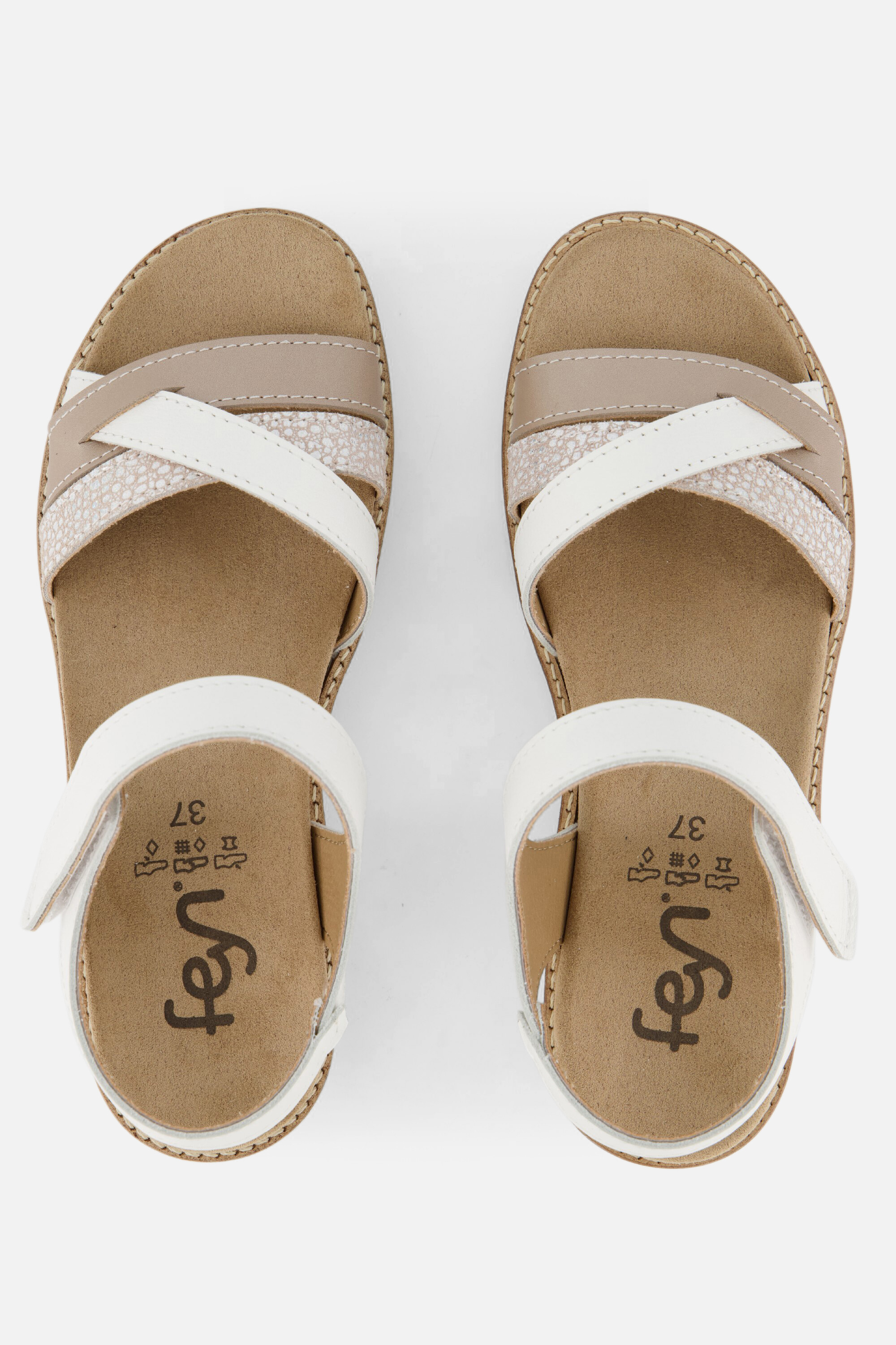 Feyn Nora03 Sandalen wit Leer afbeelding 2