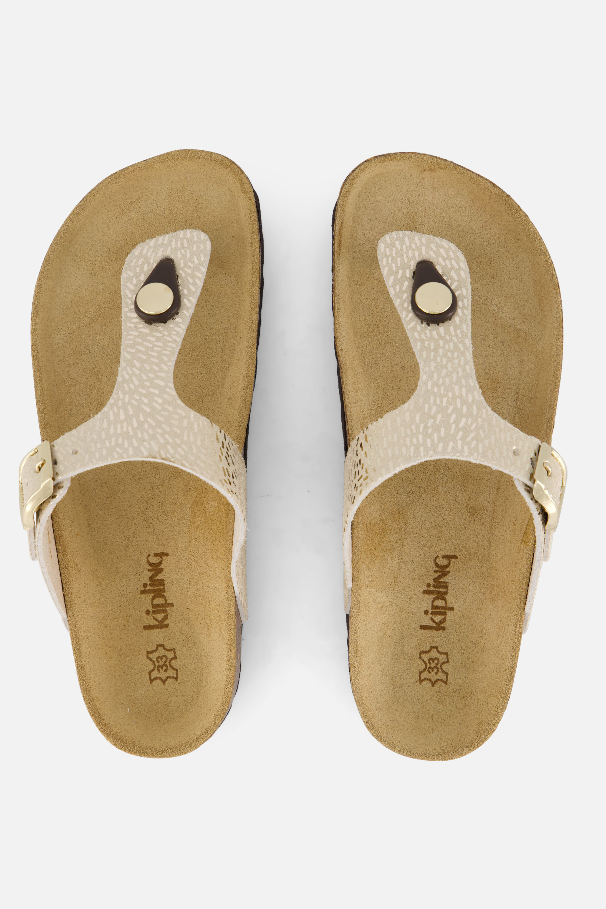 Kipling Pepita 3 Sandalen goud Leer afbeelding 2