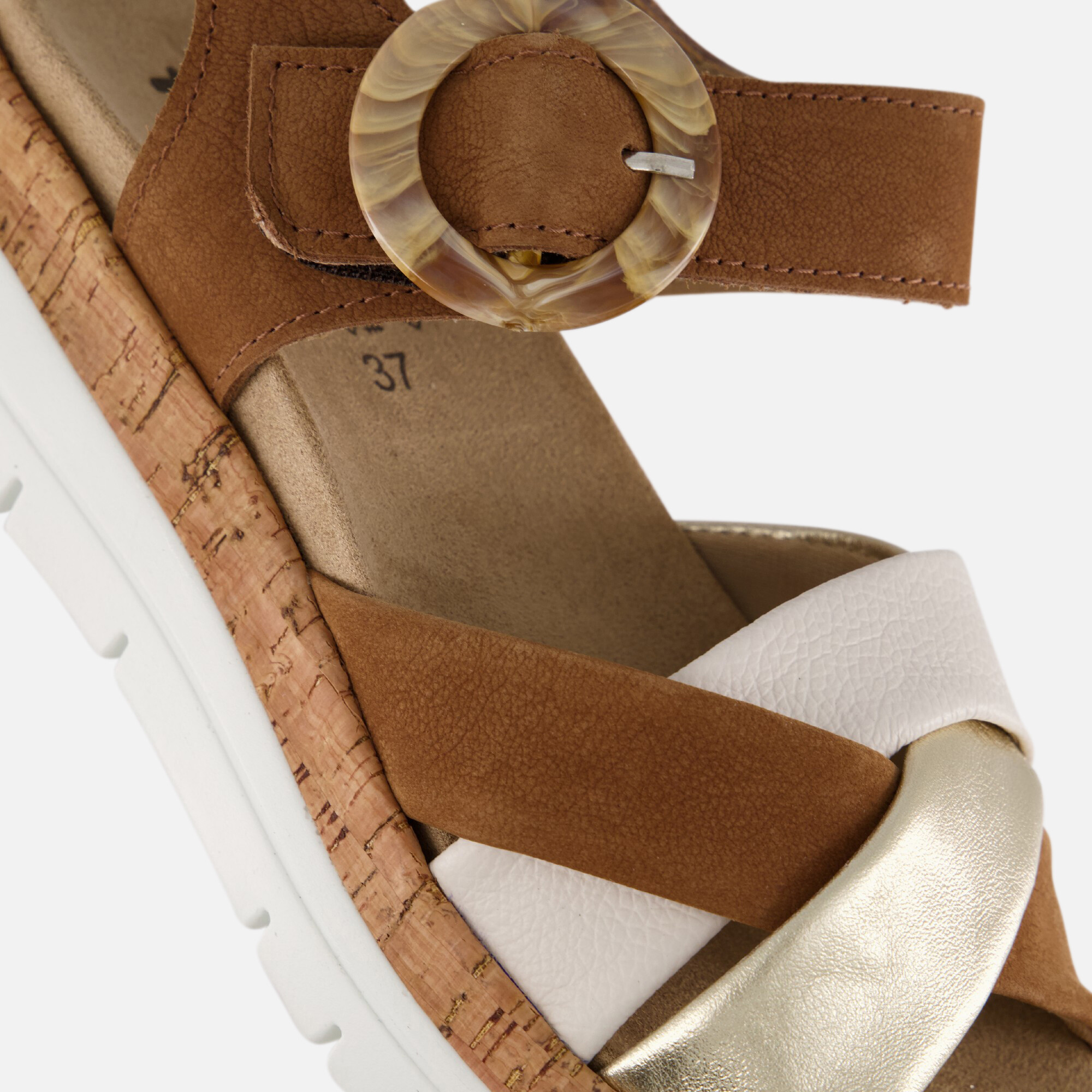 Feyn Sandalen cognac Nubuck afbeelding 4