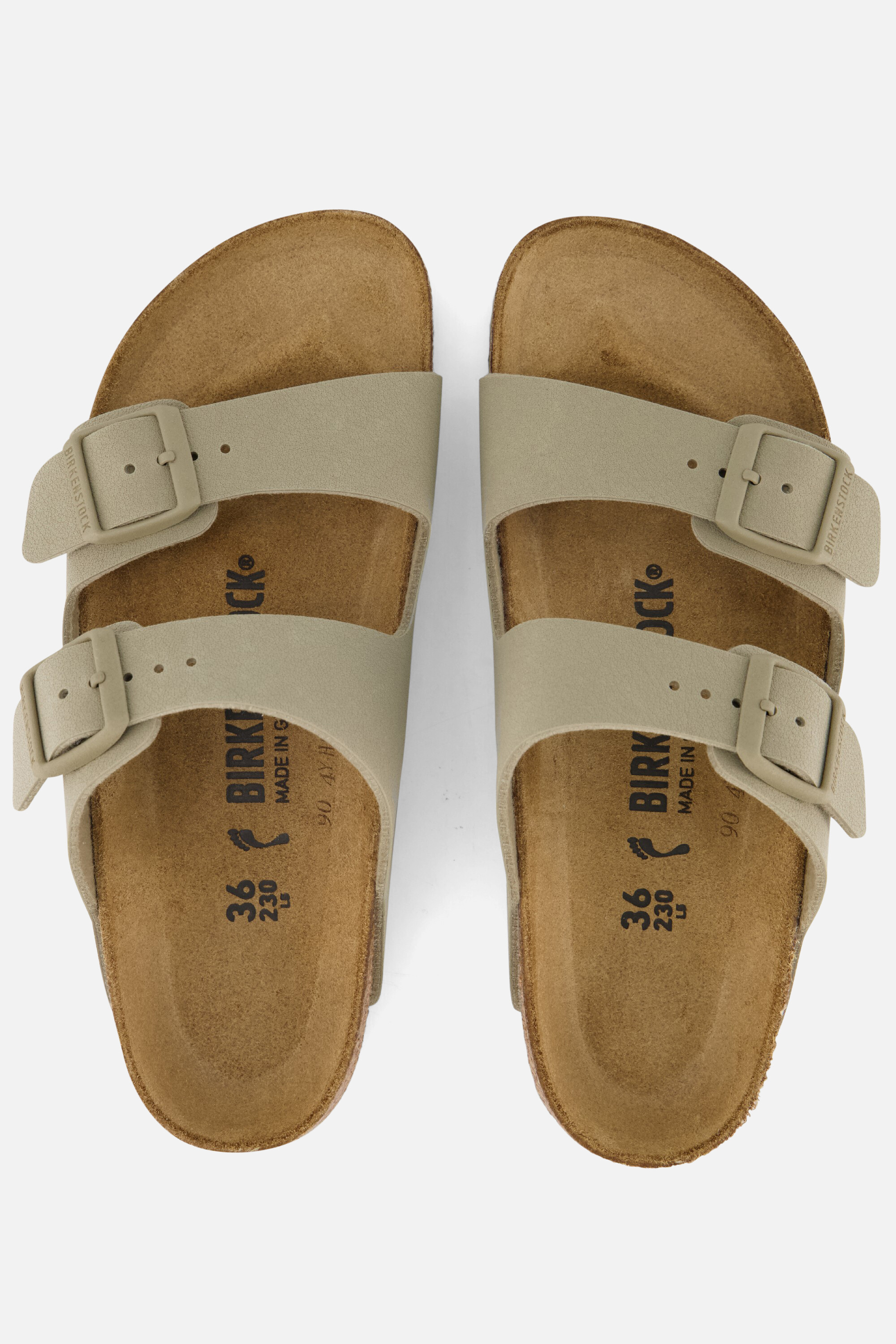 Birkenstock Arizona Slippers groen Imitatieleer afbeelding 2