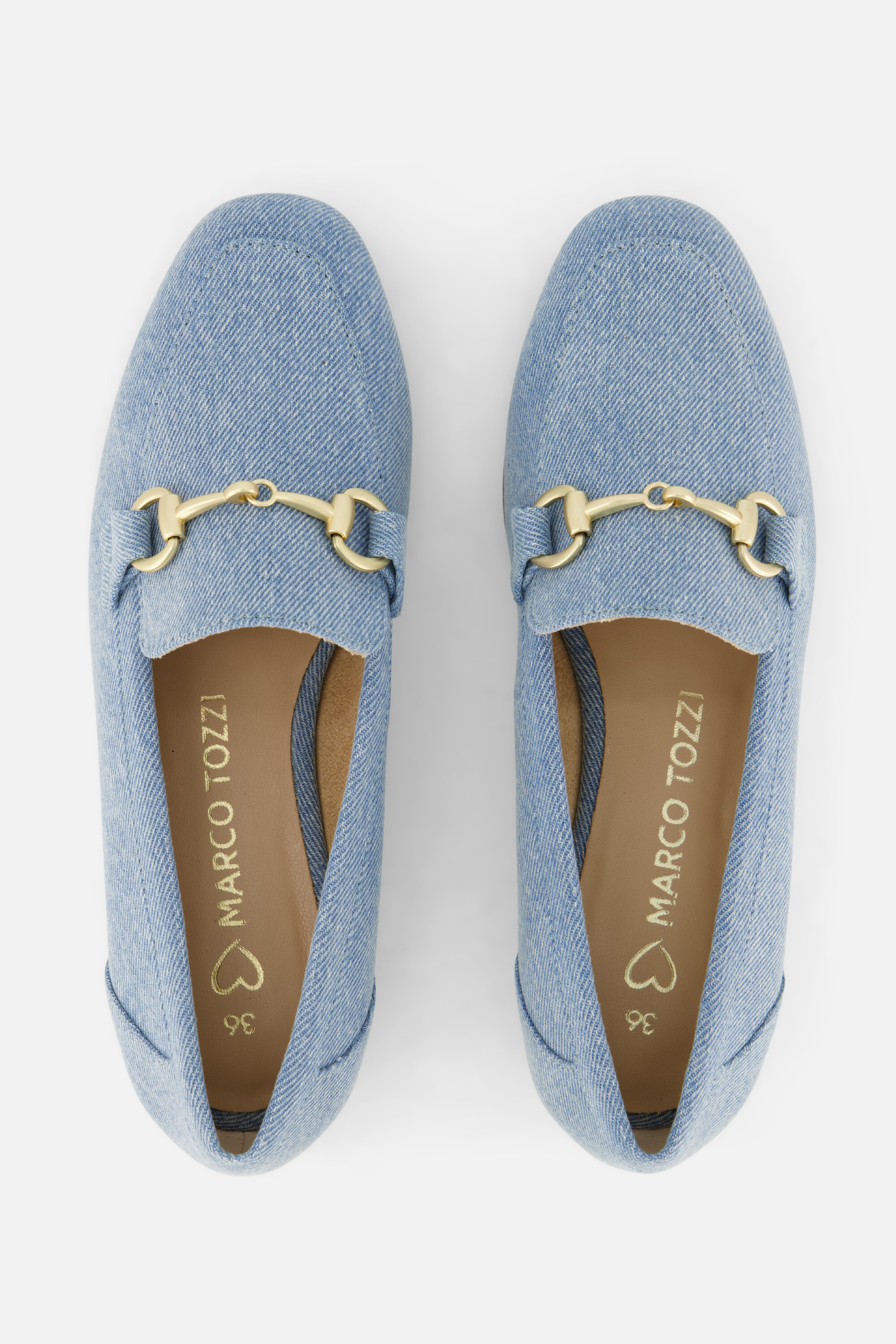 Marco Tozzi Denim Instappers blauw Textel afbeelding 3
