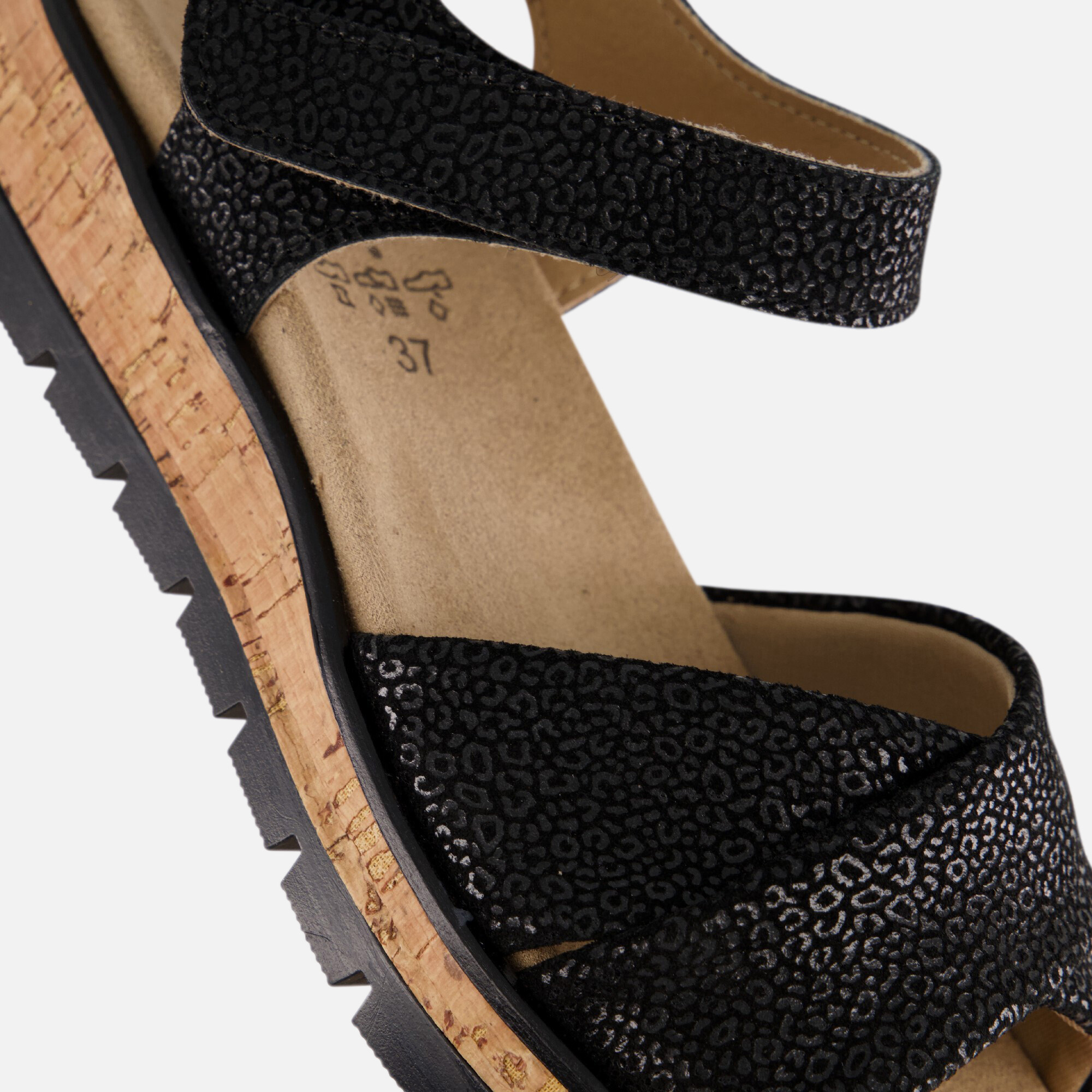 Feyn Mia01 Sandalen zwart Leer afbeelding 4