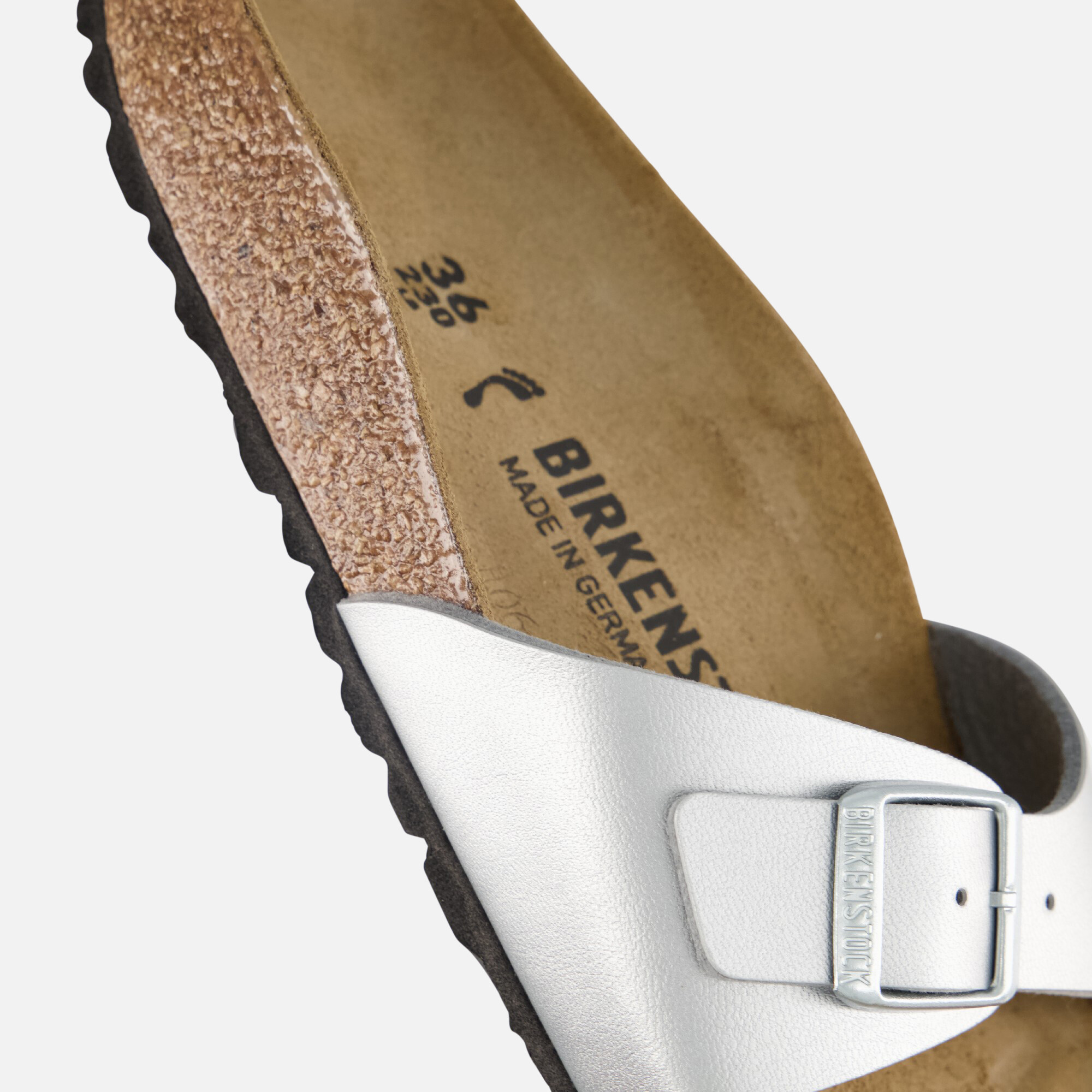 Birkenstock Madrid Slippers zilver Imitatieleer afbeelding 4